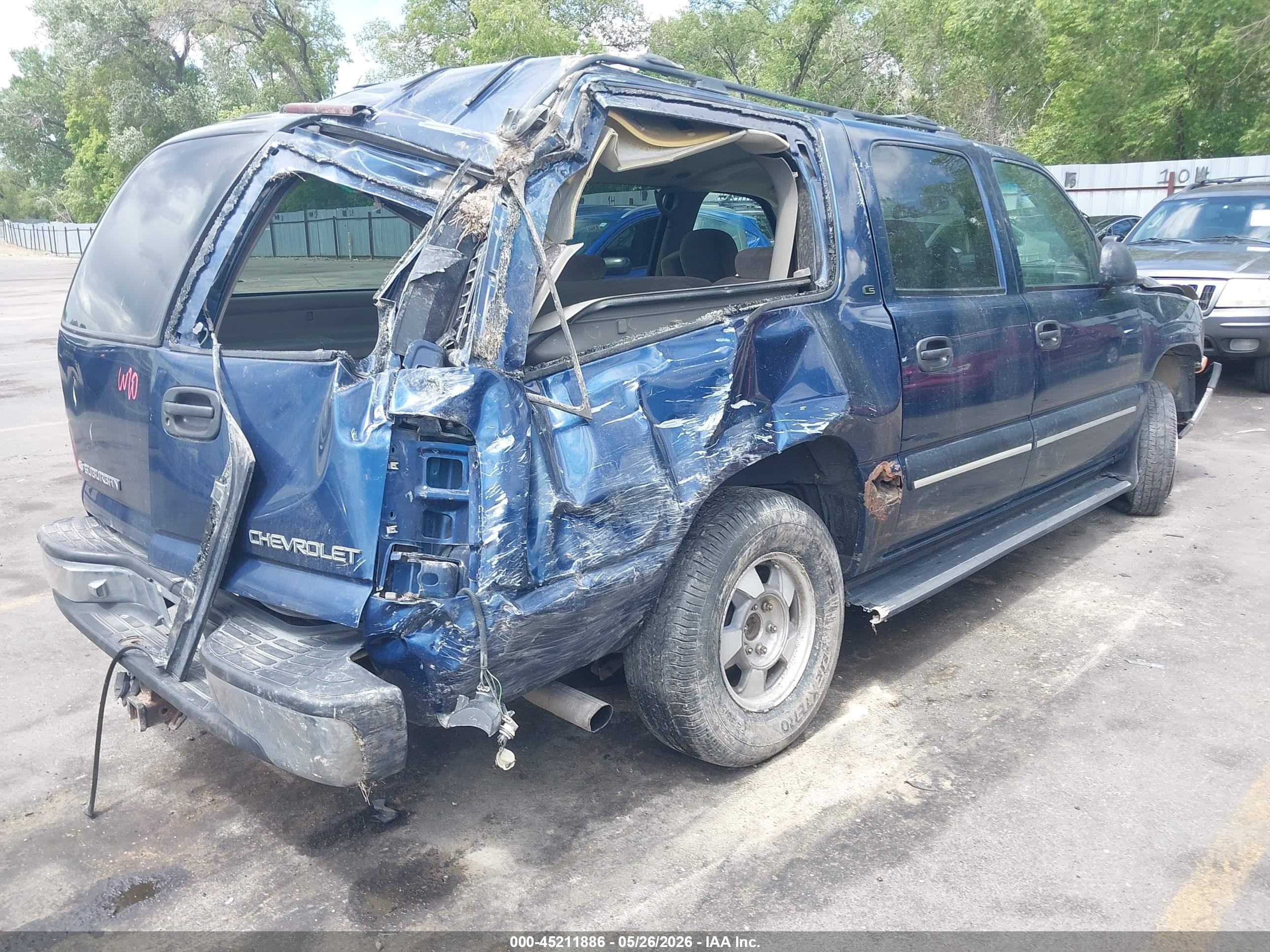 2001 Chevrolet Suburban 1500 Ls Blue vin: 3GNFK16T41G173911