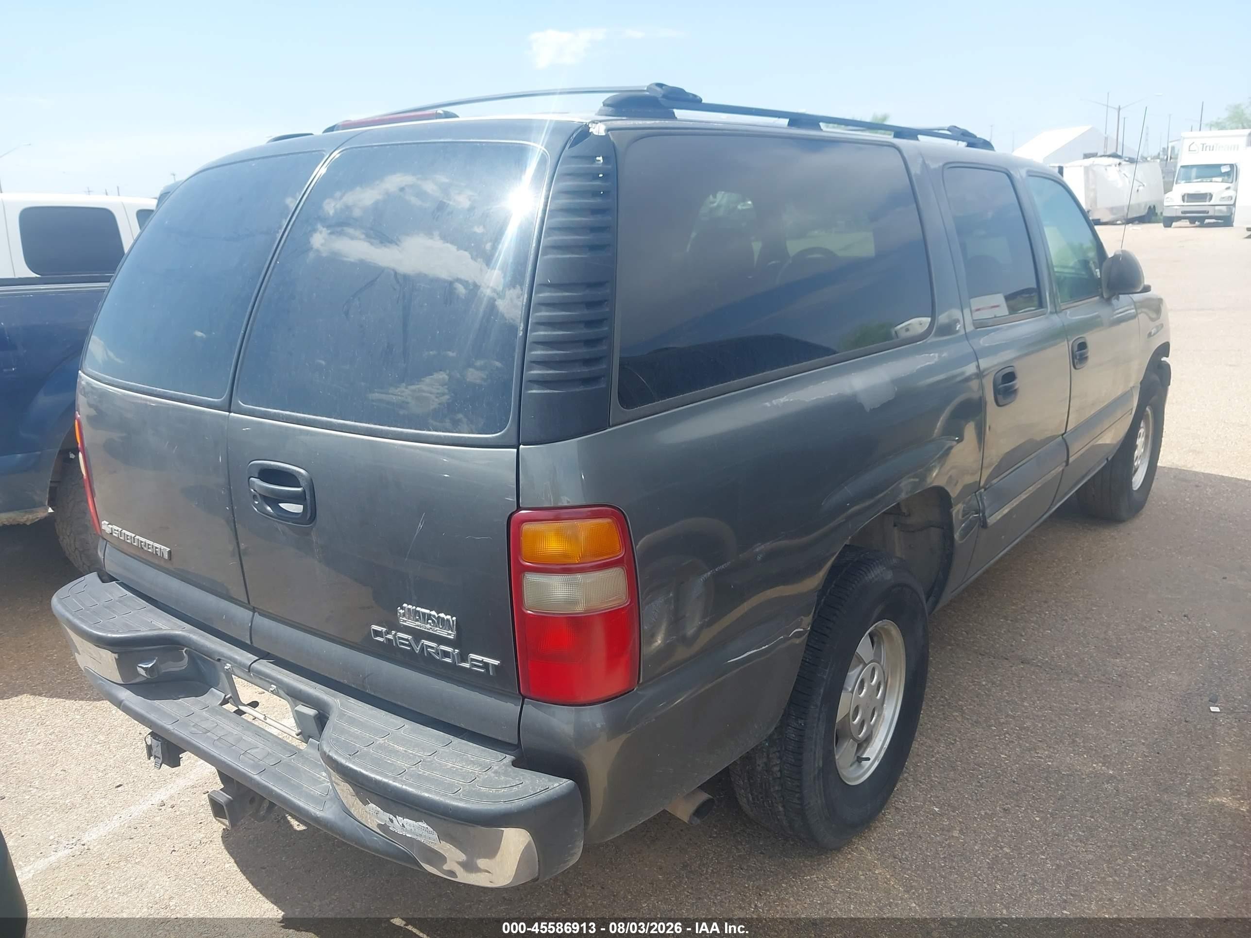 2001 Chevrolet Suburban 1500 Ls Gray vin: 3GNFK16T41G219026