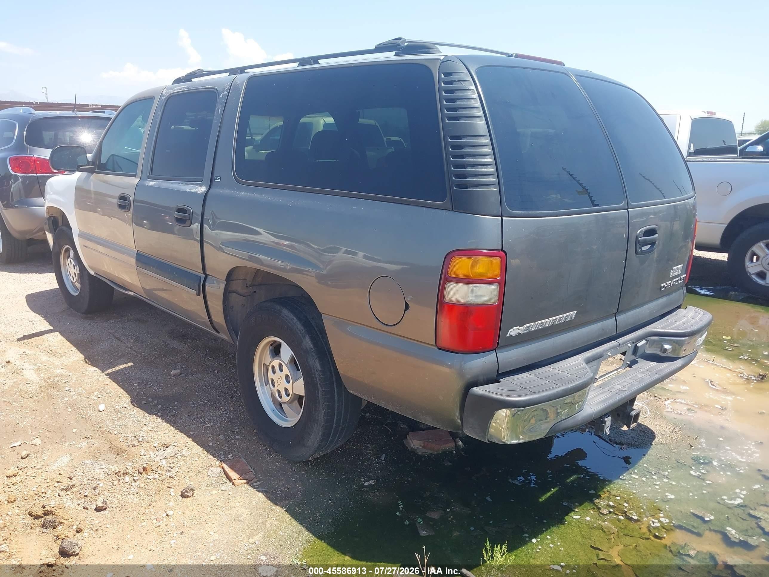 2001 Chevrolet Suburban 1500 Ls Gray vin: 3GNFK16T41G219026