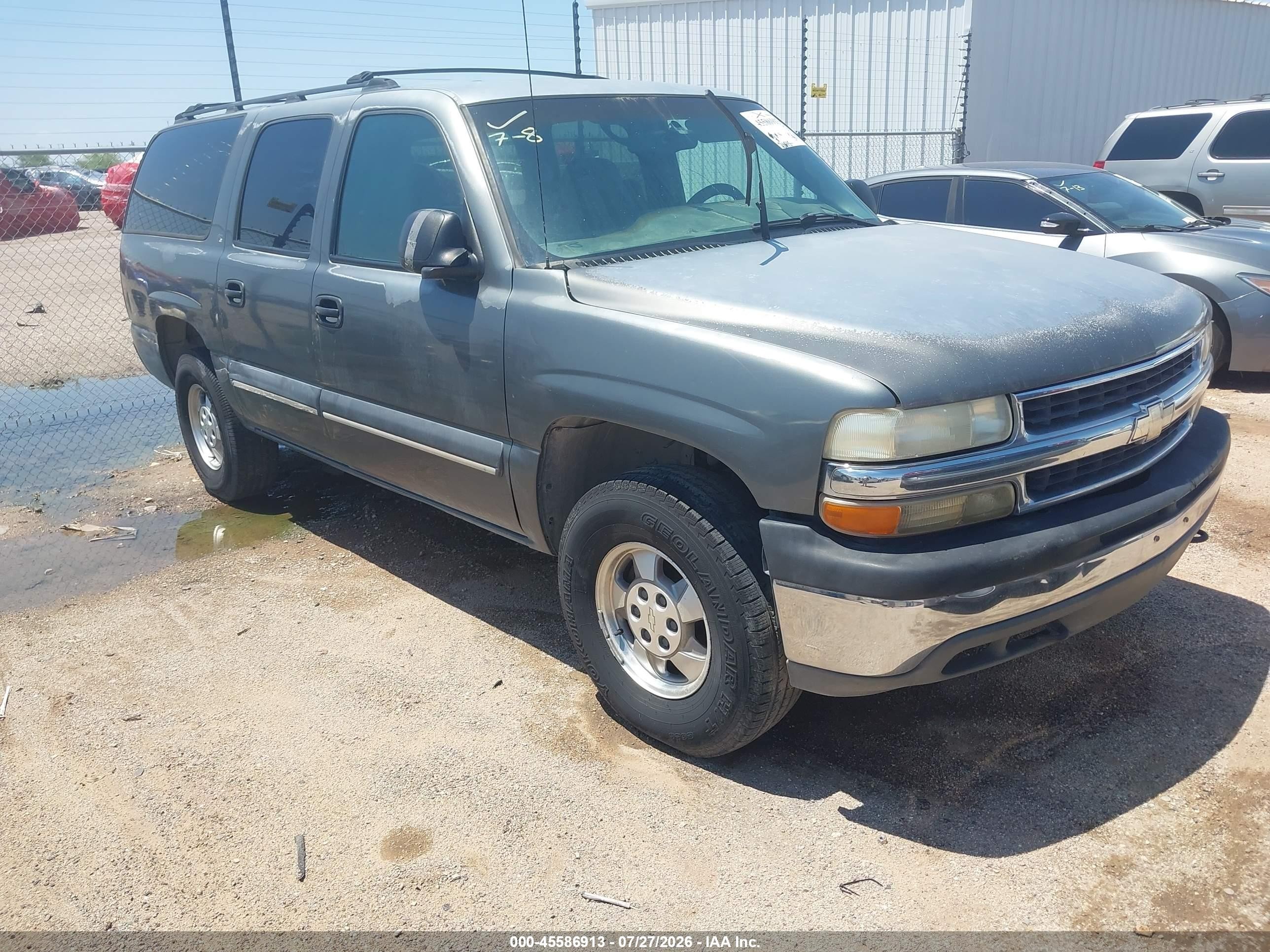2001 Chevrolet Suburban 1500 Ls Gray vin: 3GNFK16T41G219026