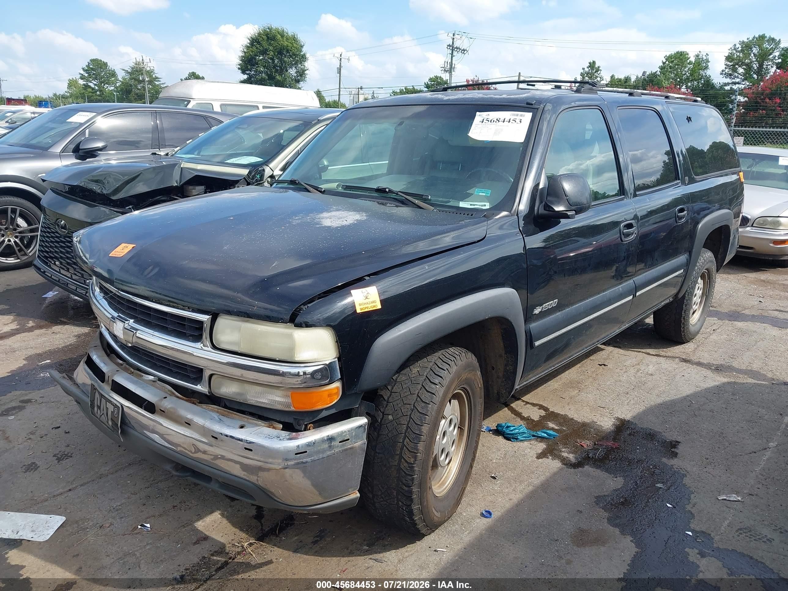 2000 Chevrolet Suburban 1500 Lt Black vin: 3GNFK16T4YG211762