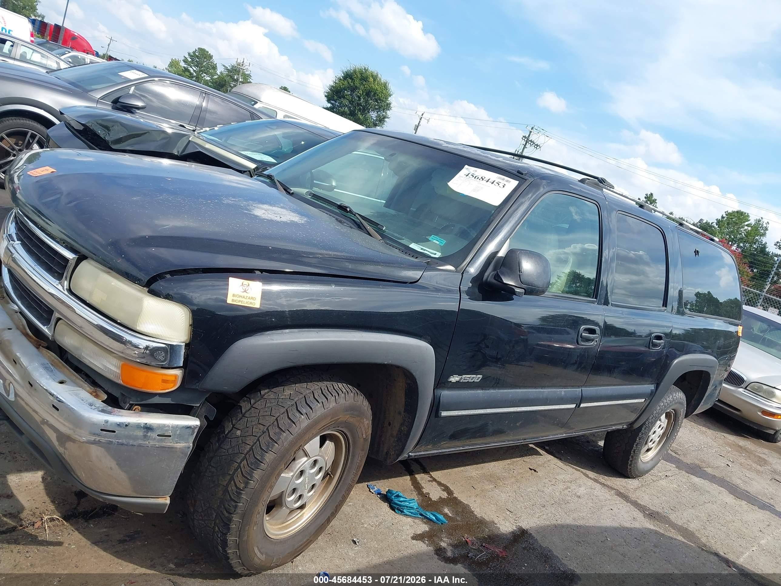 2000 Chevrolet Suburban 1500 Lt Black vin: 3GNFK16T4YG211762