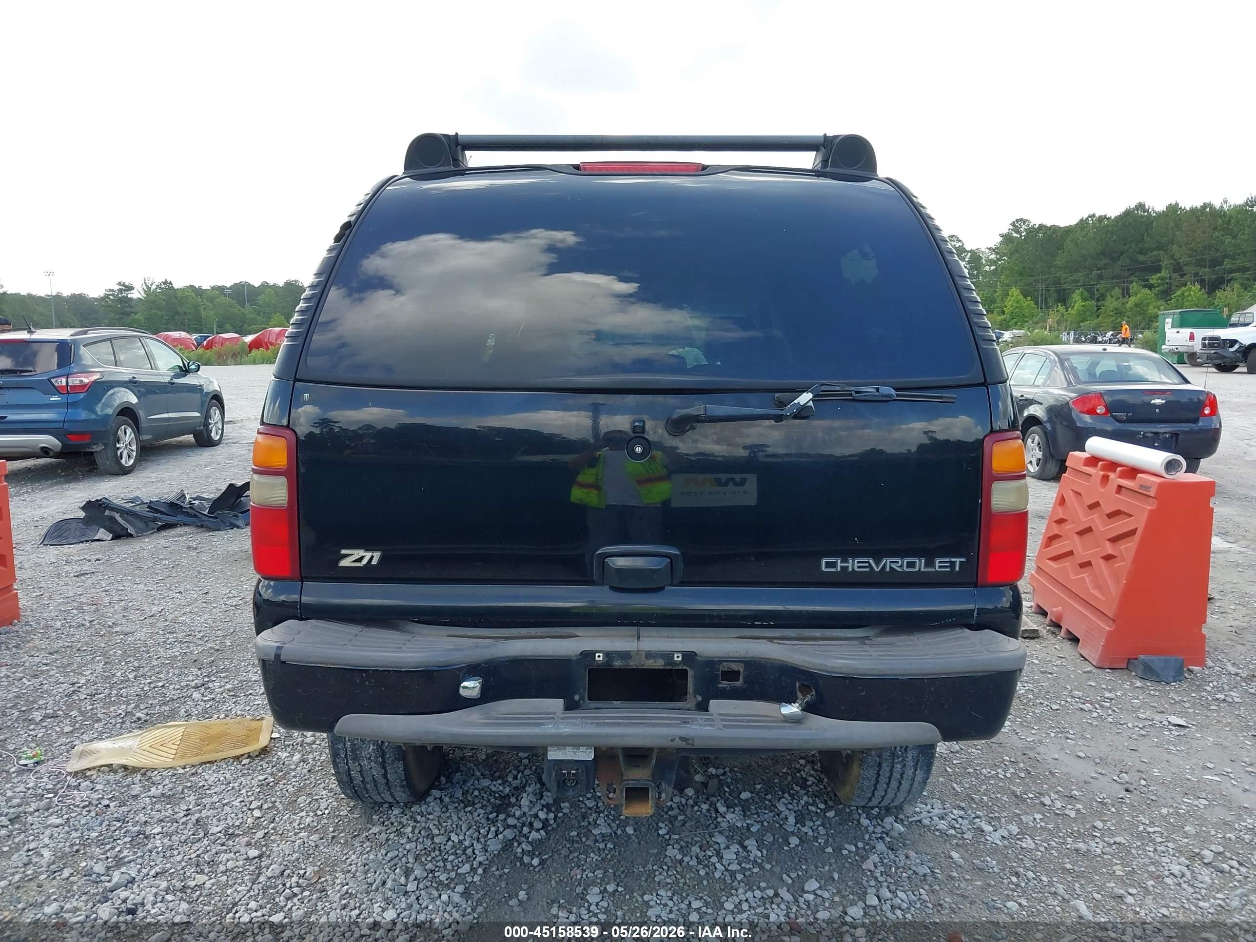 2001 Chevrolet Suburban 1500 Ls Black vin: 3GNFK16T51G267814