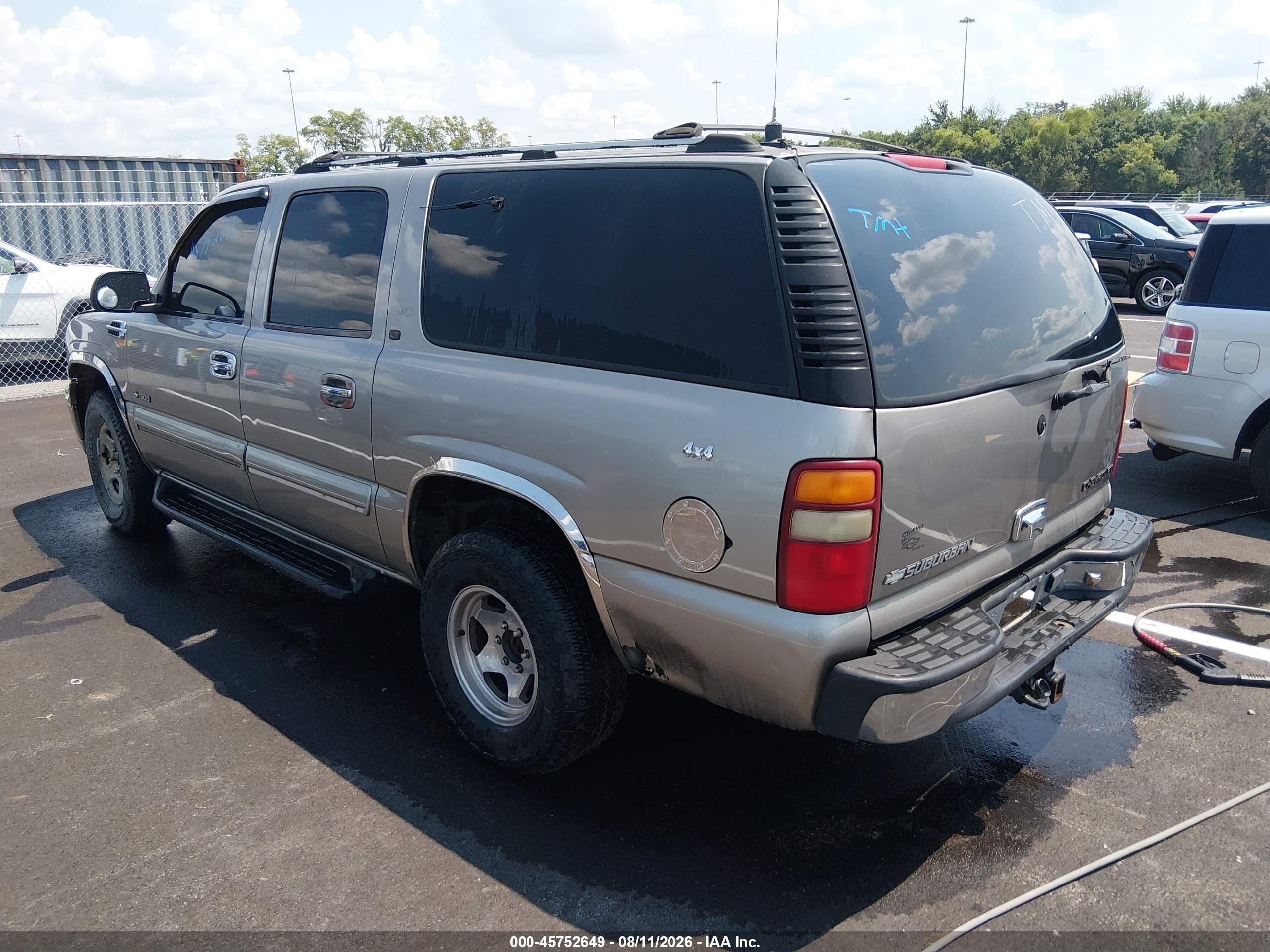 2000 Chevrolet Suburban 1500 Lt Pewter vin: 3GNFK16T5YG219885
