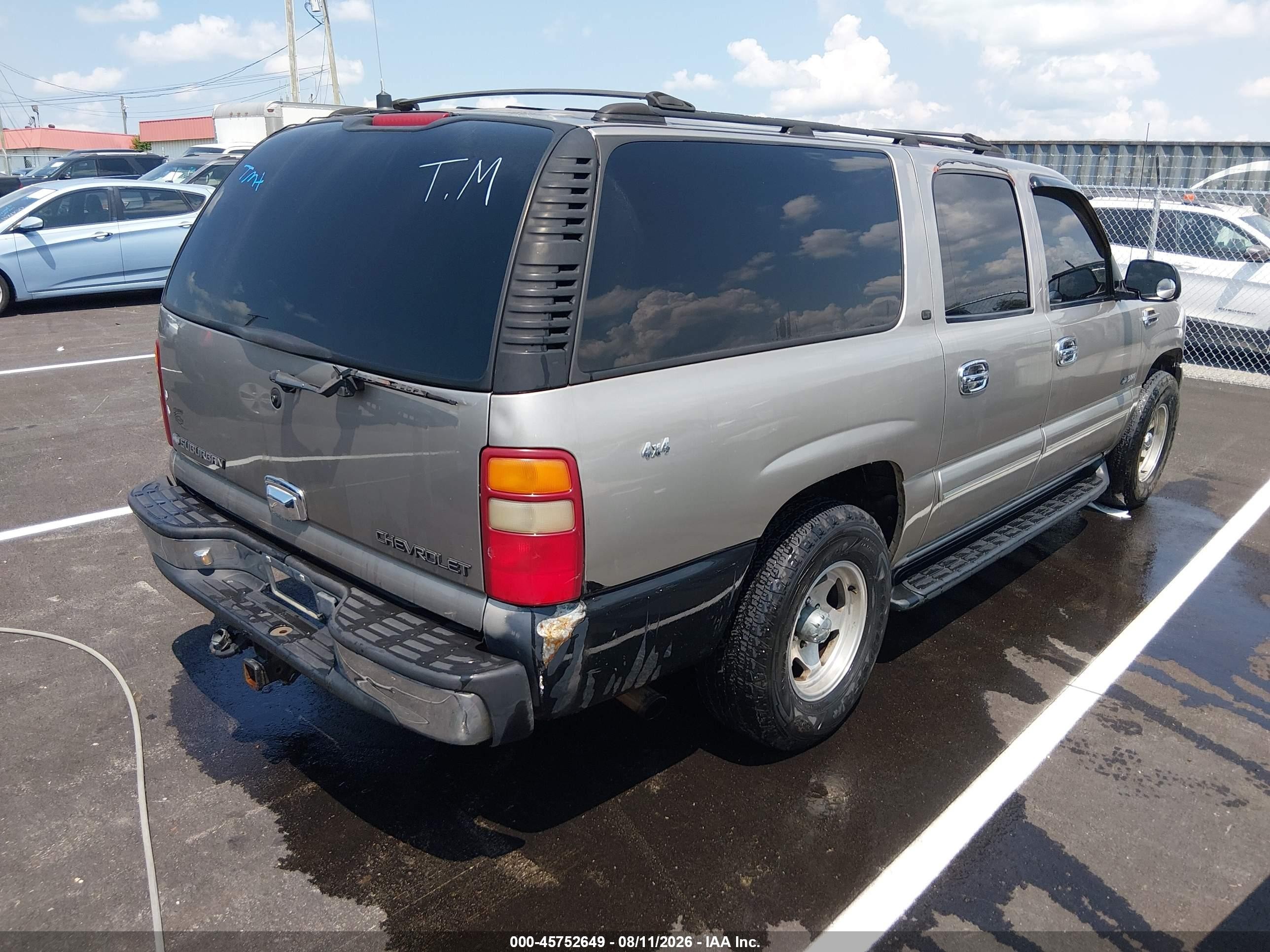 2000 Chevrolet Suburban 1500 Lt Pewter vin: 3GNFK16T5YG219885