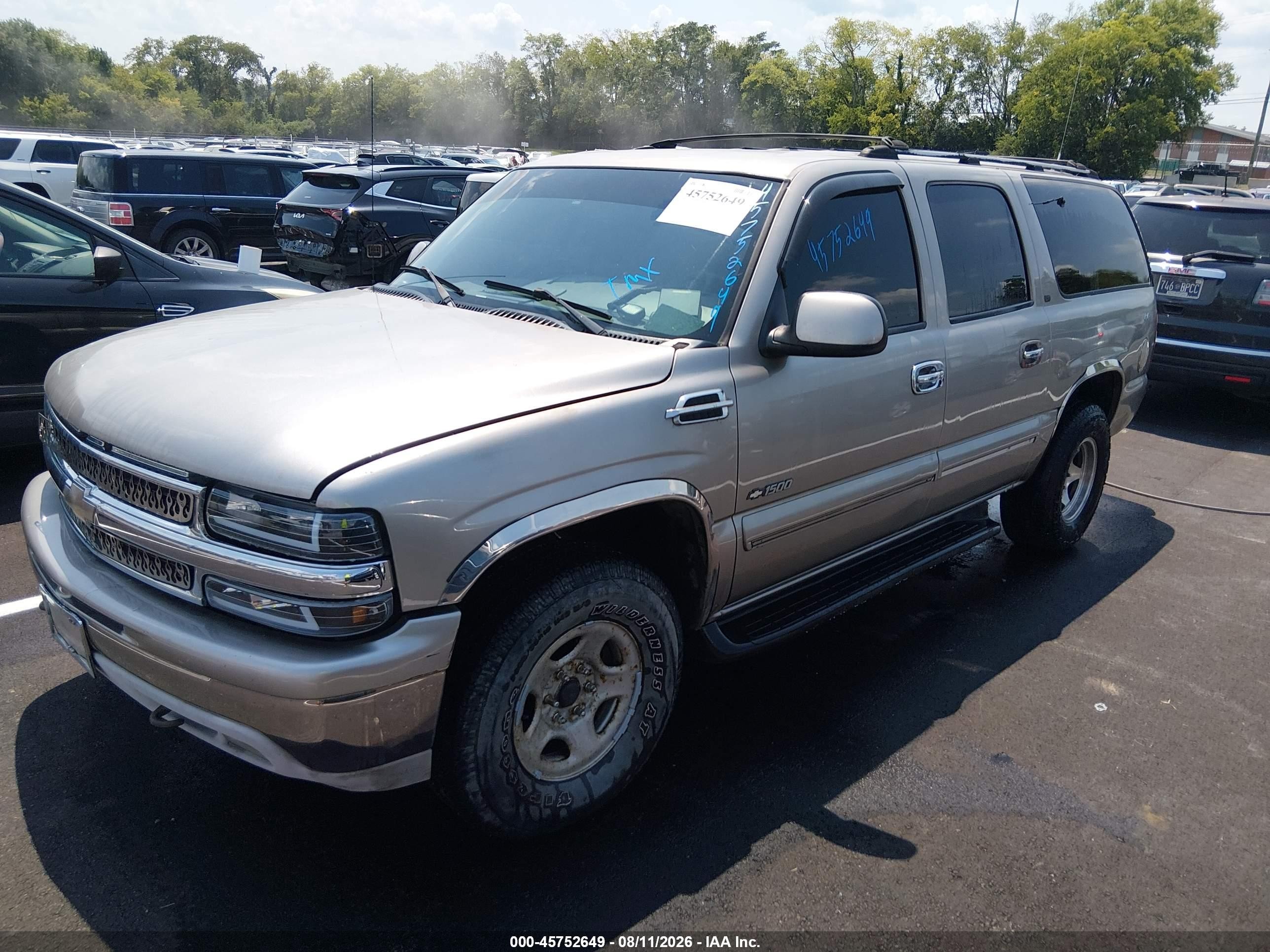 2000 Chevrolet Suburban 1500 Lt Pewter vin: 3GNFK16T5YG219885
