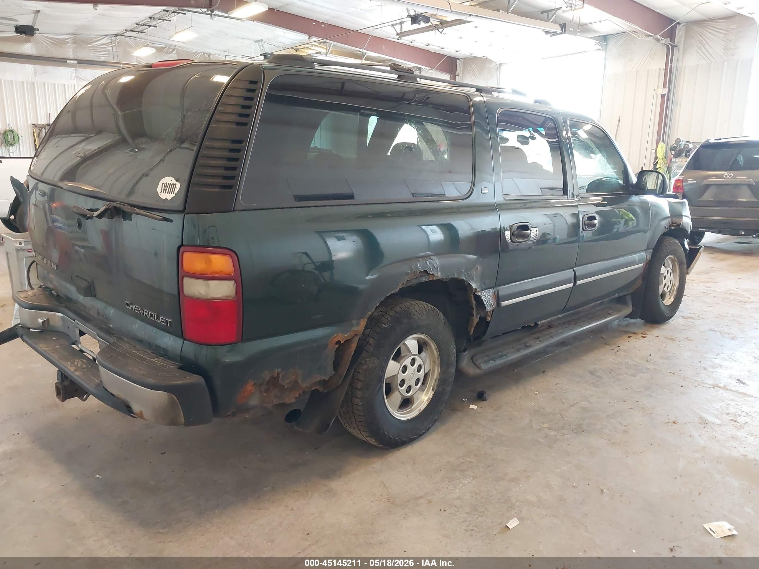 2001 Chevrolet Suburban 1500 Ls Green vin: 3GNFK16T81G201855