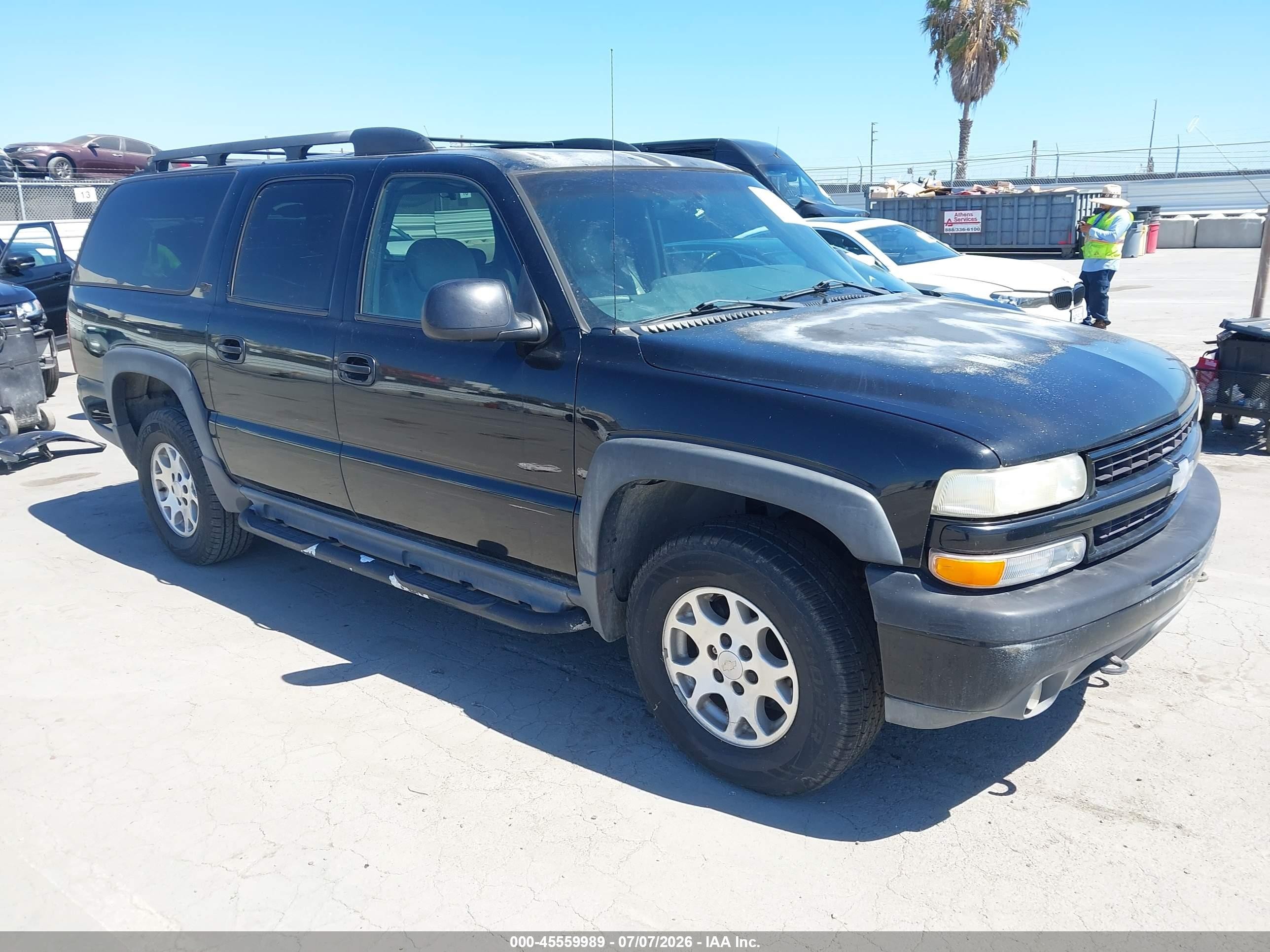 2001 Chevrolet Suburban 1500 Ls Black vin: 3GNFK16T81G281660