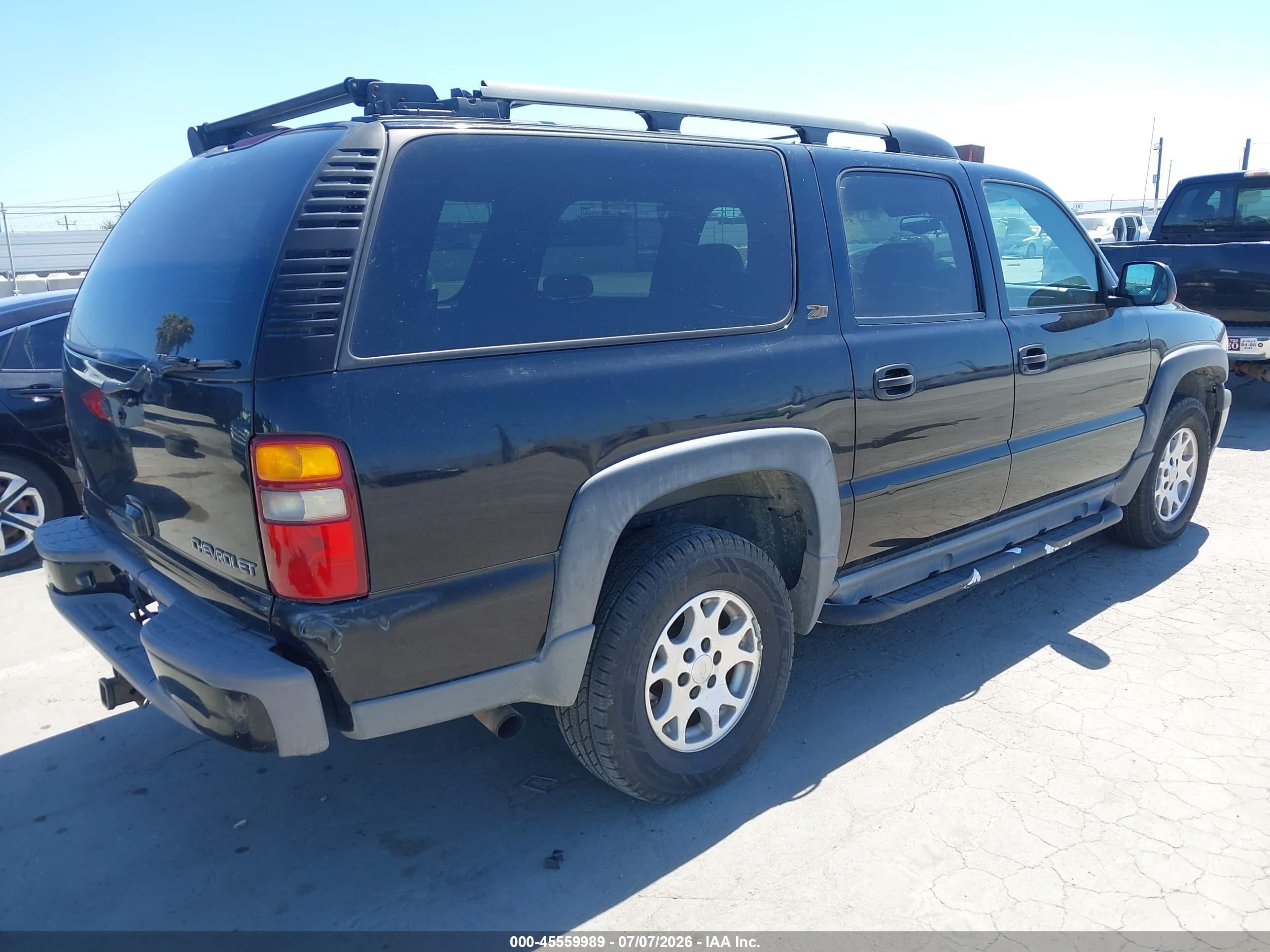 2001 Chevrolet Suburban 1500 Ls Black vin: 3GNFK16T81G281660