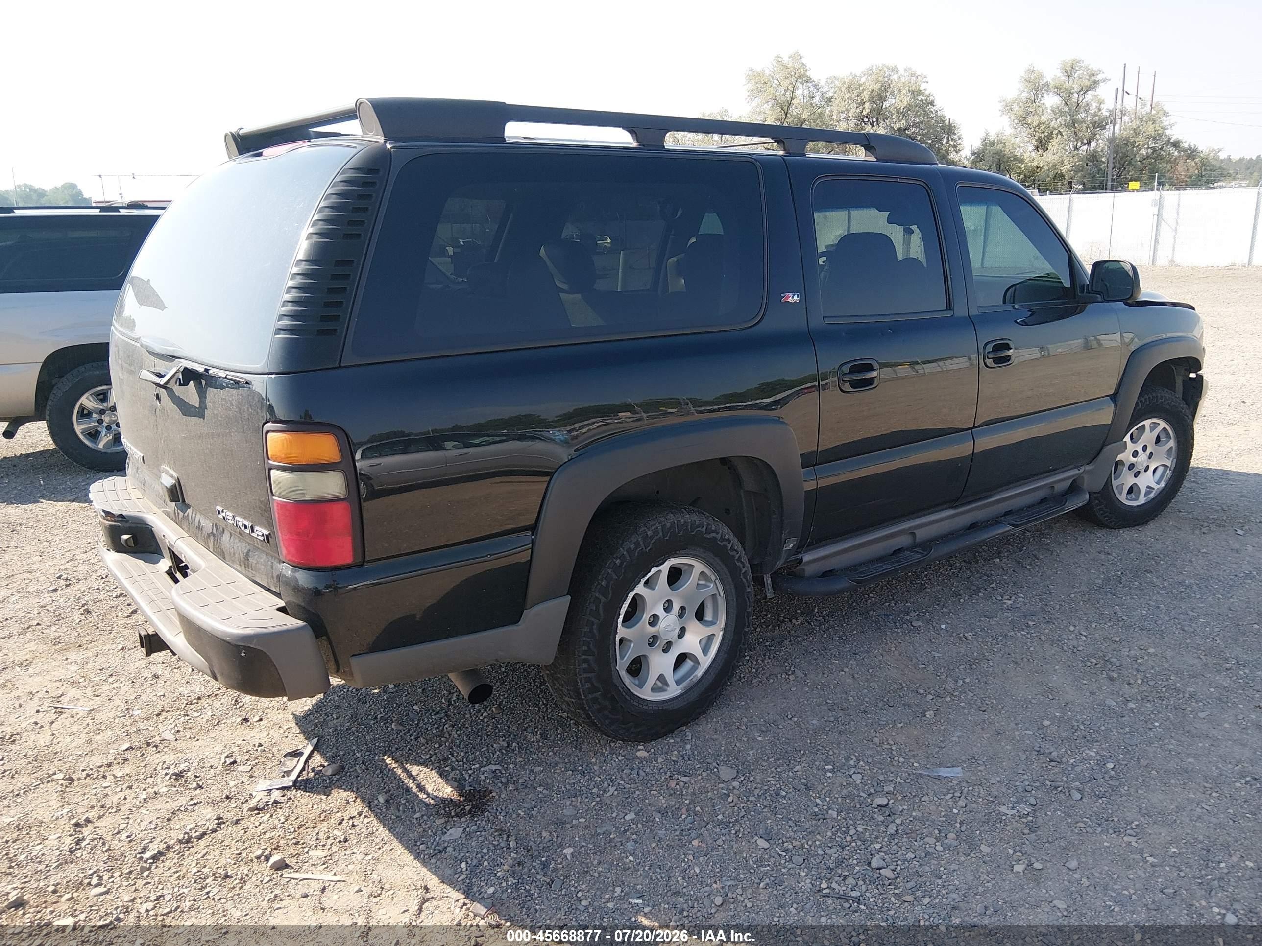 2005 Chevrolet Suburban 1500 Z71 Black vin: 3GNFK16Z05G196418