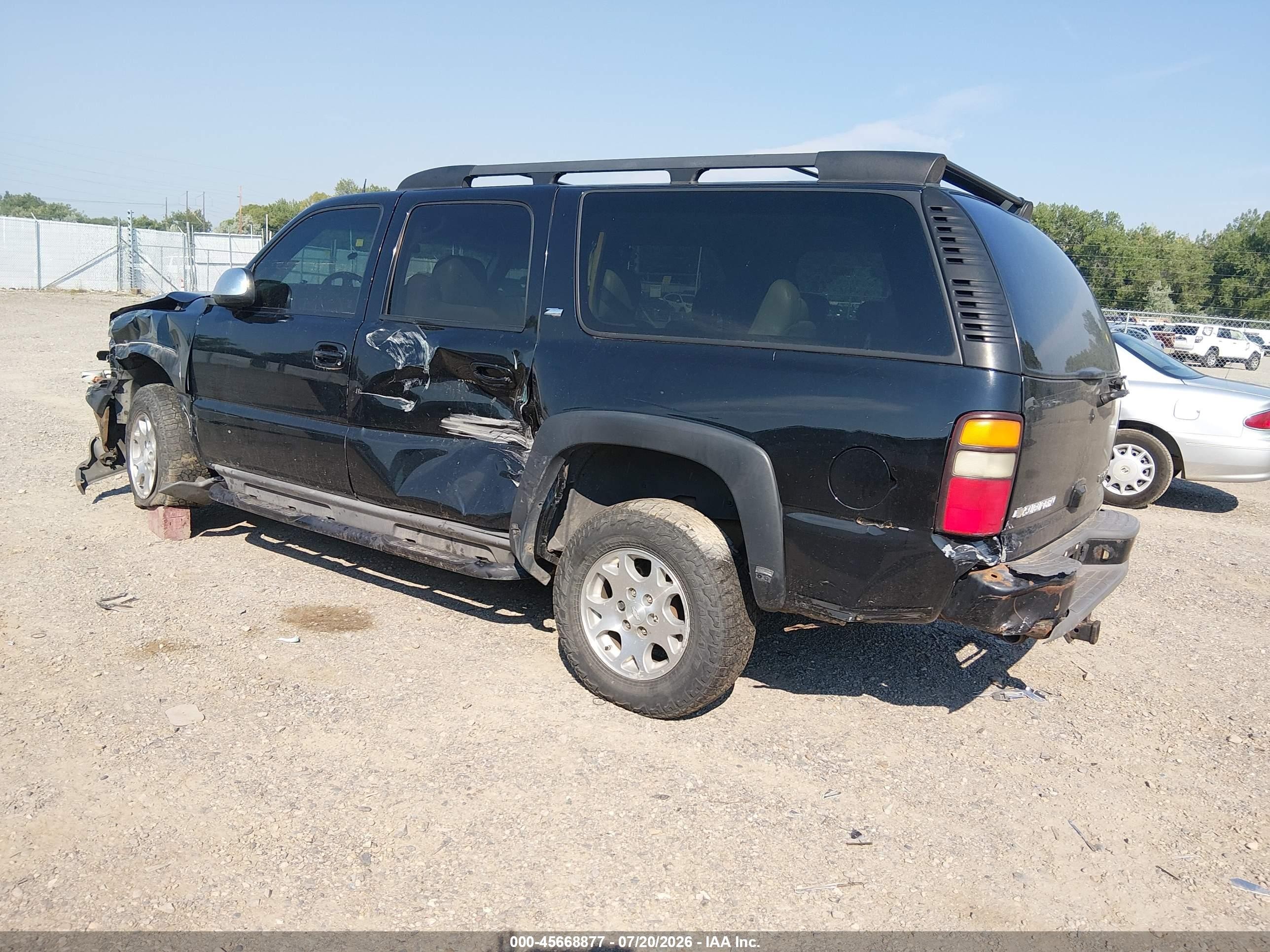 2005 Chevrolet Suburban 1500 Z71 Black vin: 3GNFK16Z05G196418