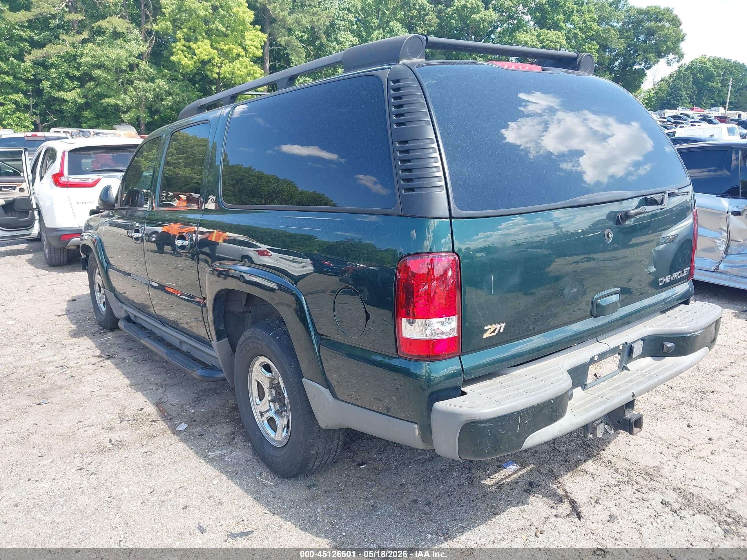 2002 Chevrolet Suburban 1500 Z71 Green vin: 3GNFK16Z12G195421