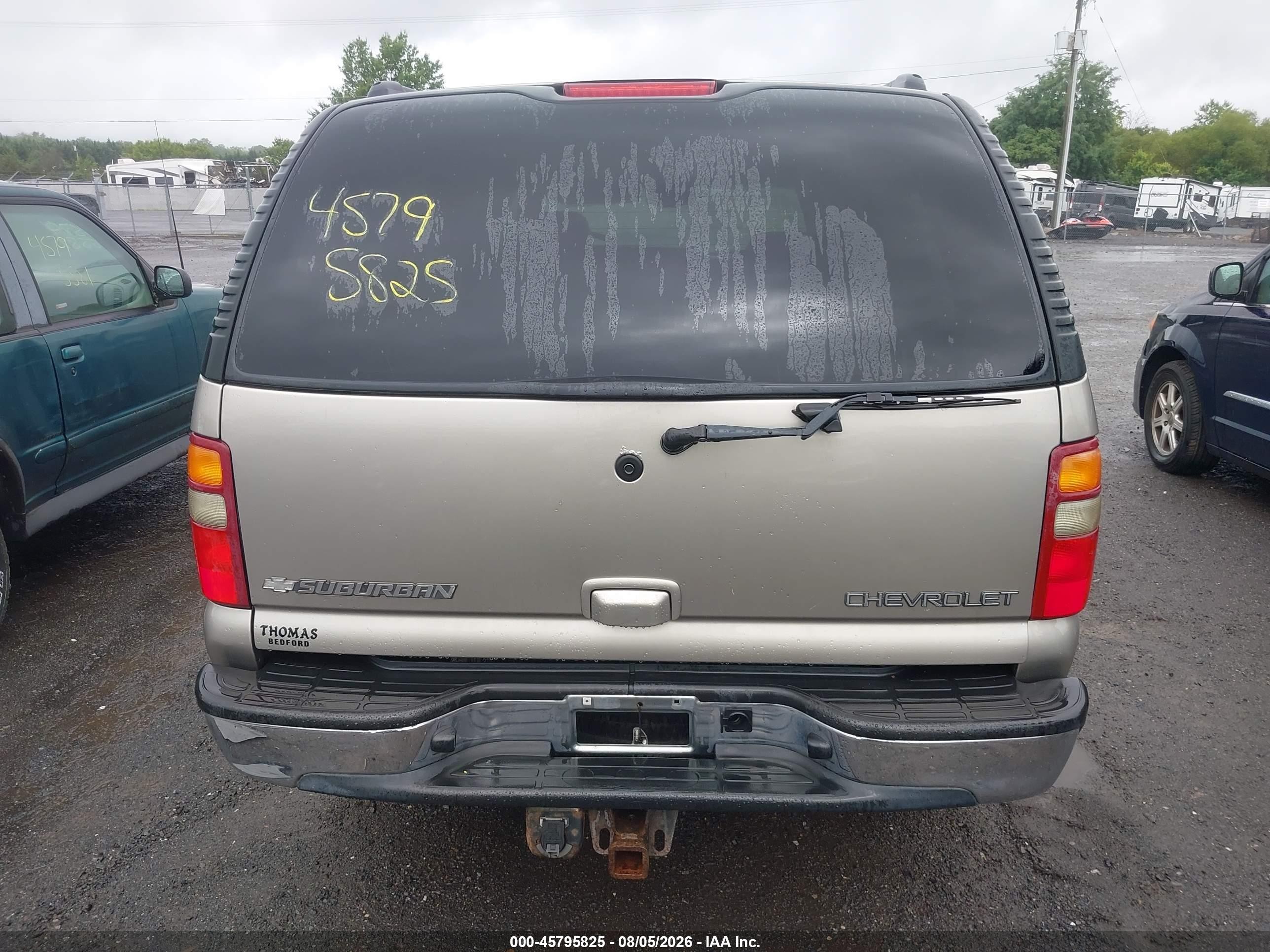 2003 Chevrolet Suburban 1500 Lt Gray vin: 3GNFK16Z13G298355
