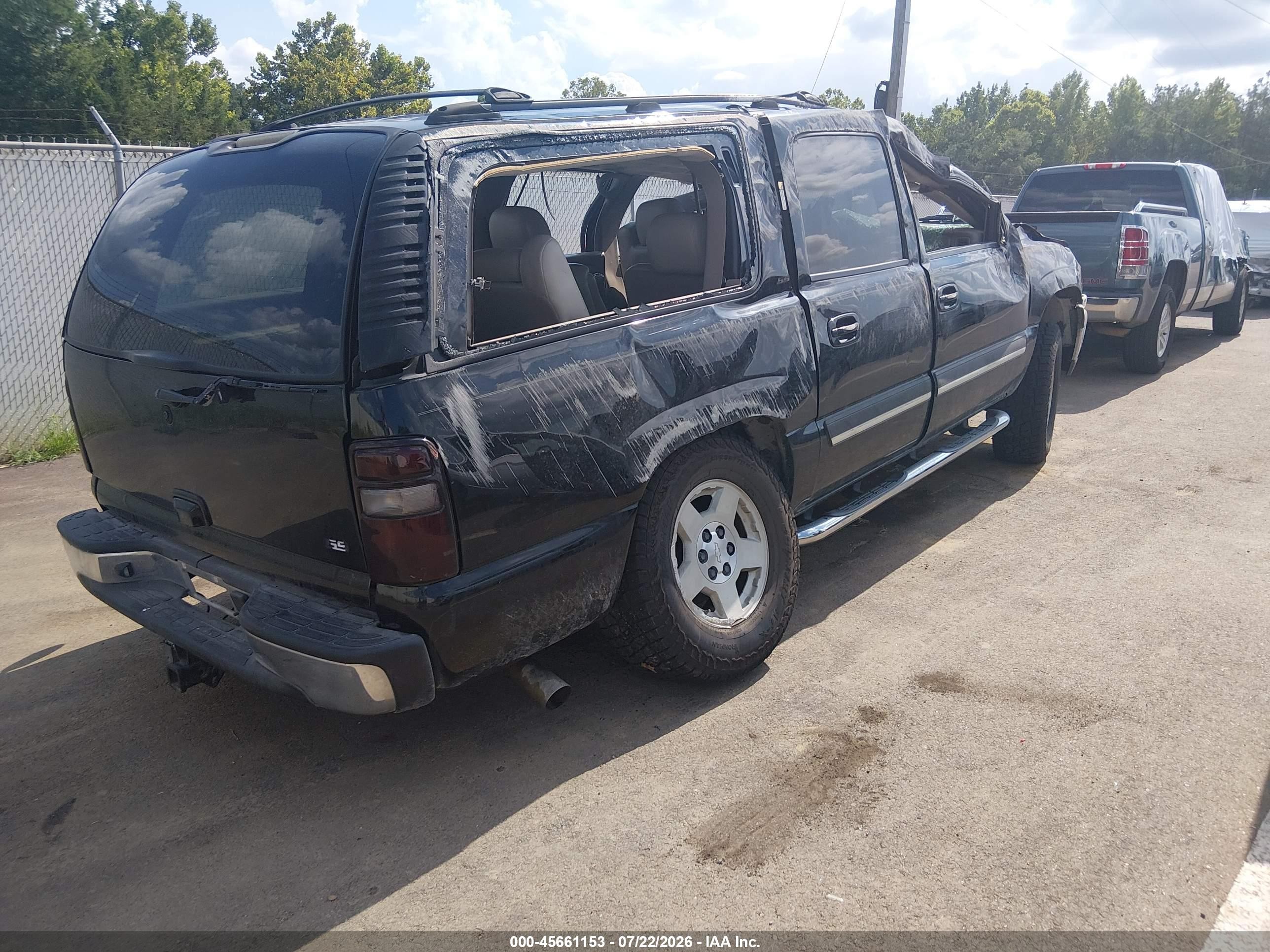 2005 Chevrolet Suburban 1500 Lt Black vin: 3GNFK16Z15G223643