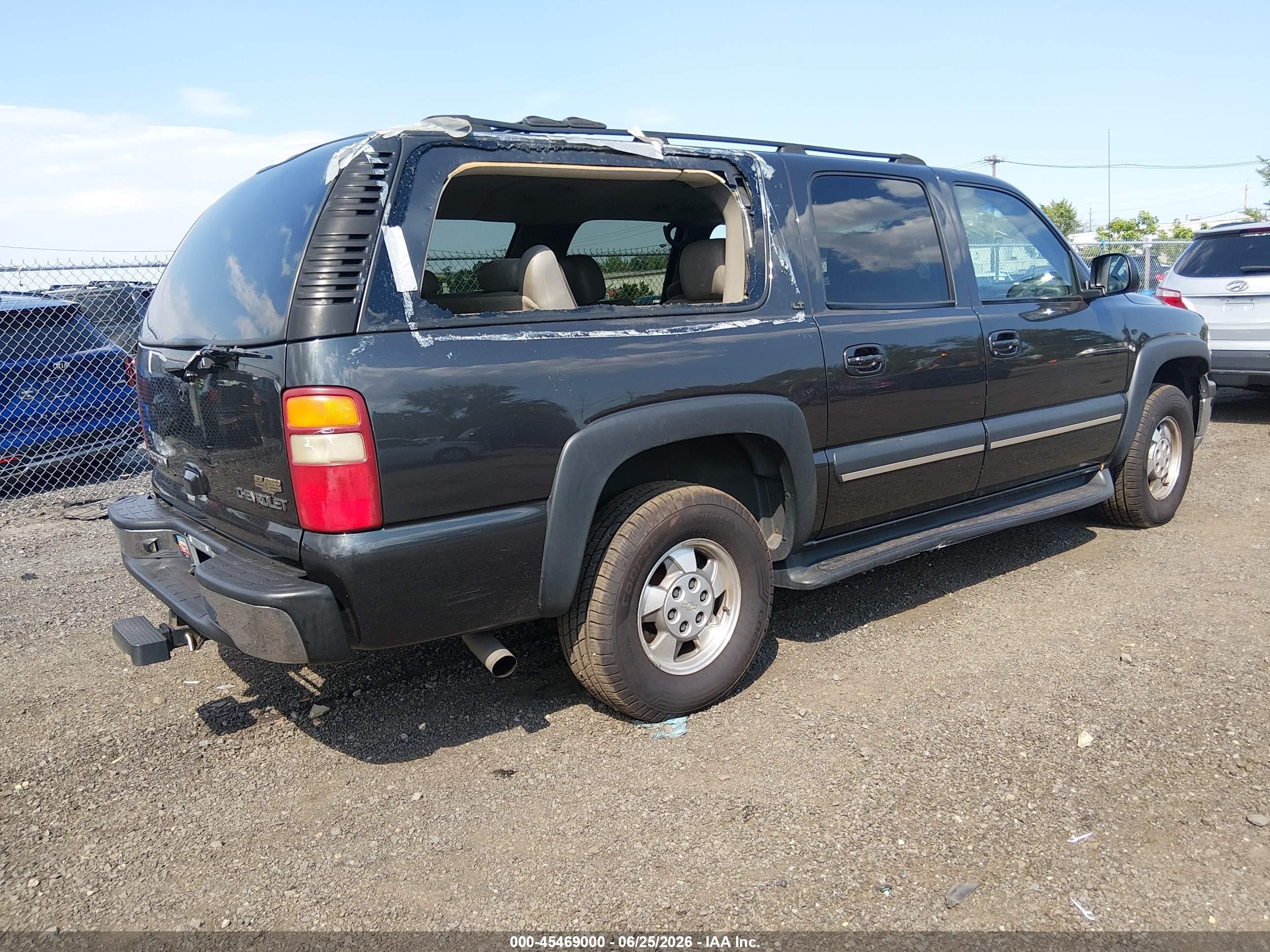 2003 Chevrolet Suburban 1500 Lt Black vin: 3GNFK16Z33G337933