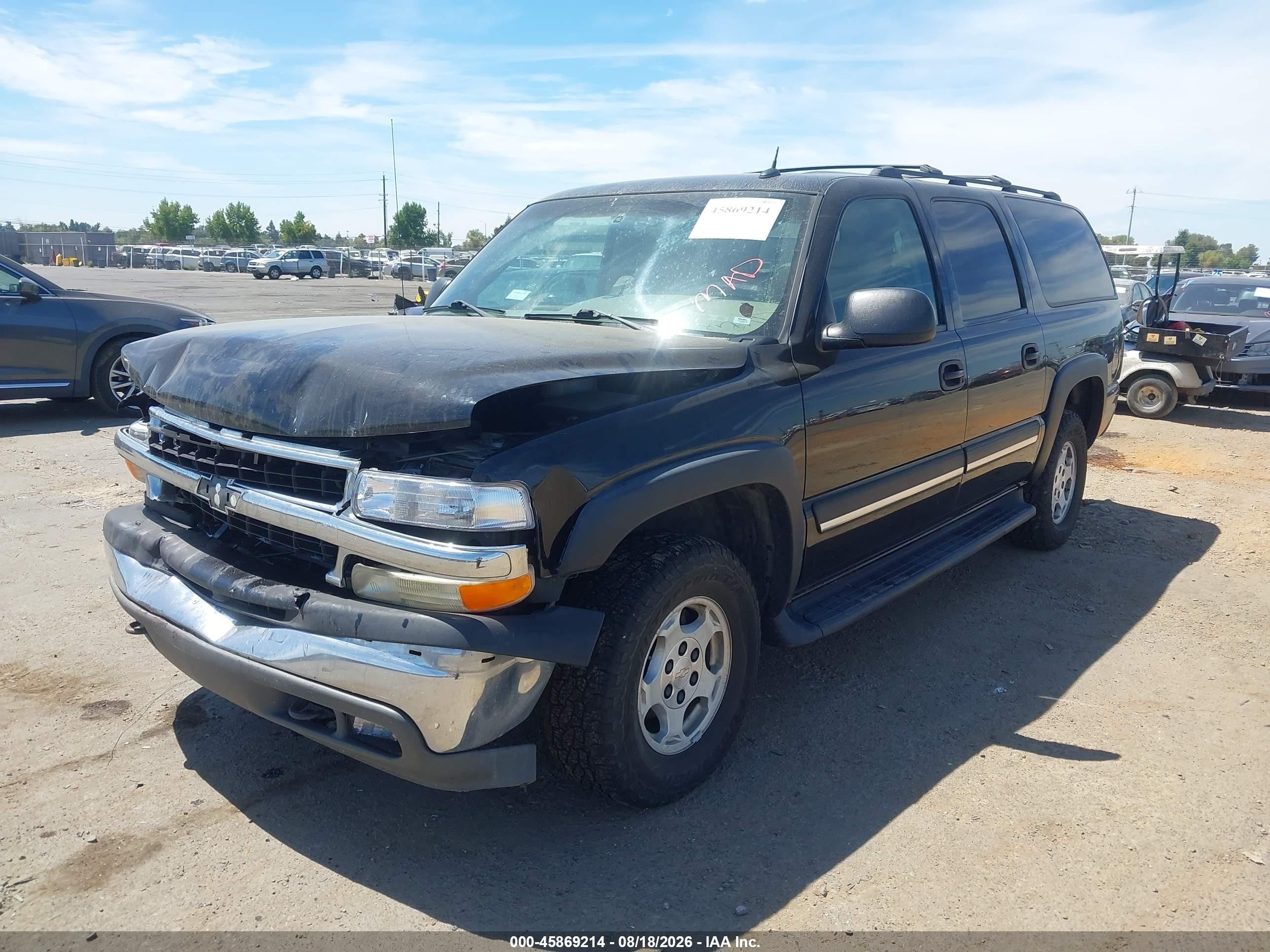 2005 Chevrolet Suburban 1500 Ls Black vin: 3GNFK16Z45G164734