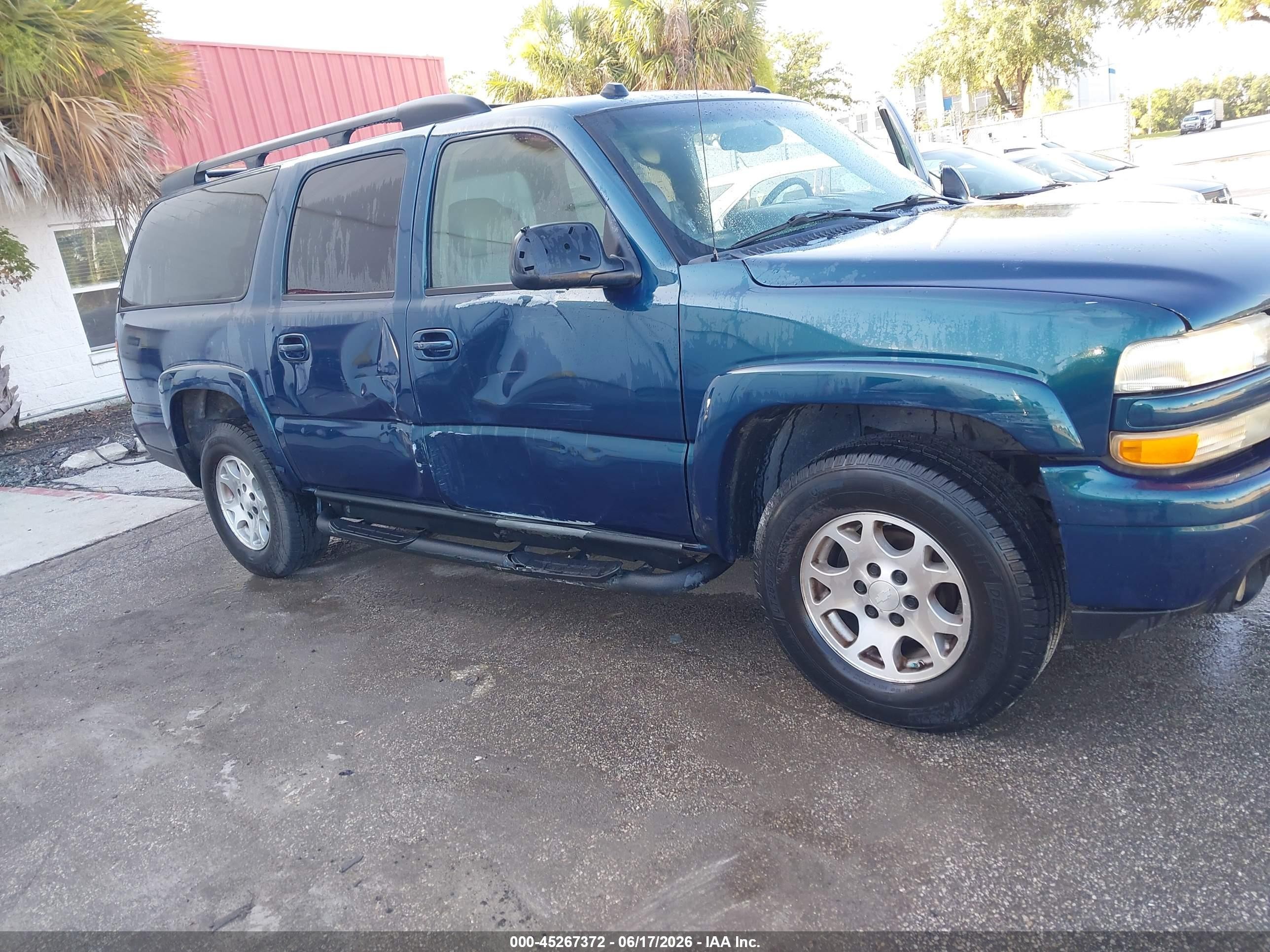 2005 Chevrolet Suburban 1500 Z71 Green vin: 3GNFK16Z45G280127