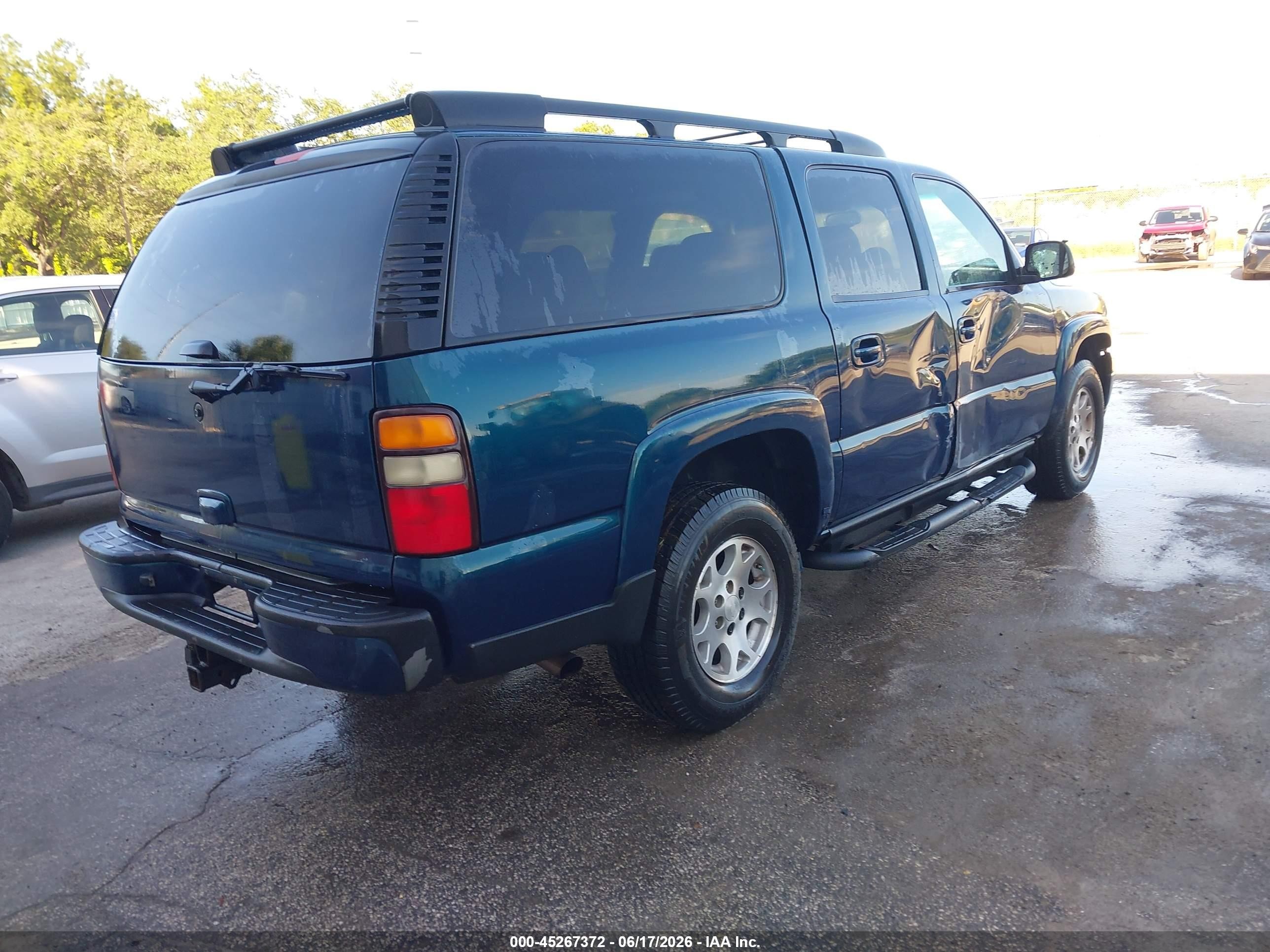 2005 Chevrolet Suburban 1500 Z71 Green vin: 3GNFK16Z45G280127