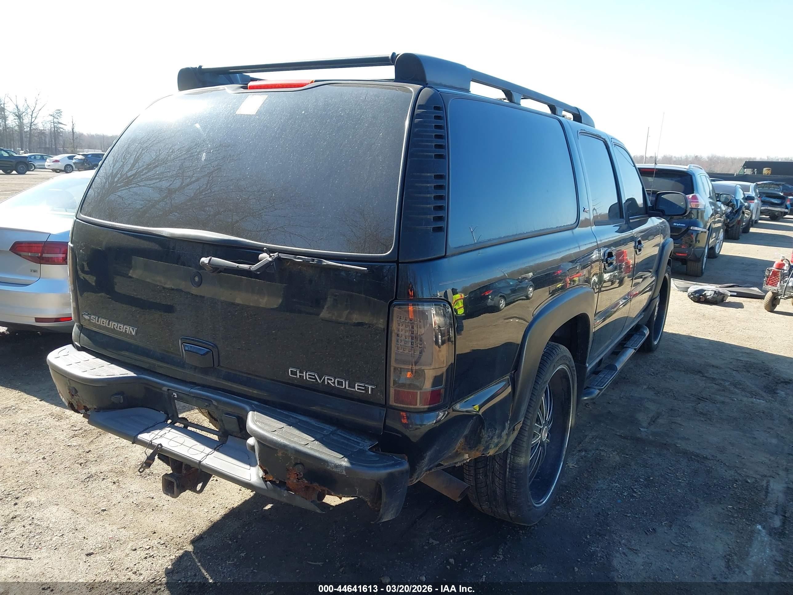 2005 Chevrolet Suburban 1500 Z71 Black vin: 3GNFK16Z55G117633