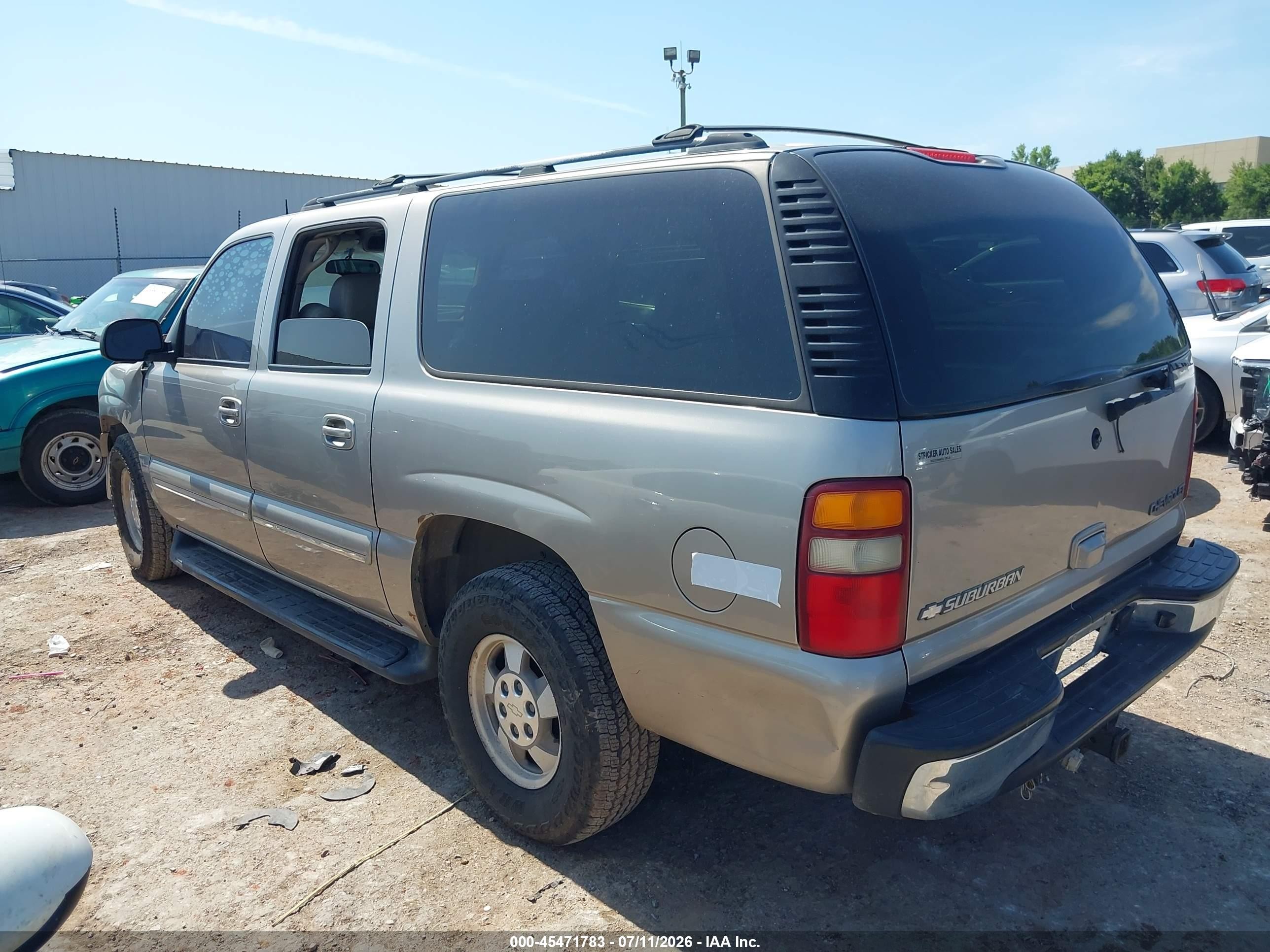 2003 Chevrolet Suburban 1500 Lt Gray vin: 3GNFK16Z63G119890