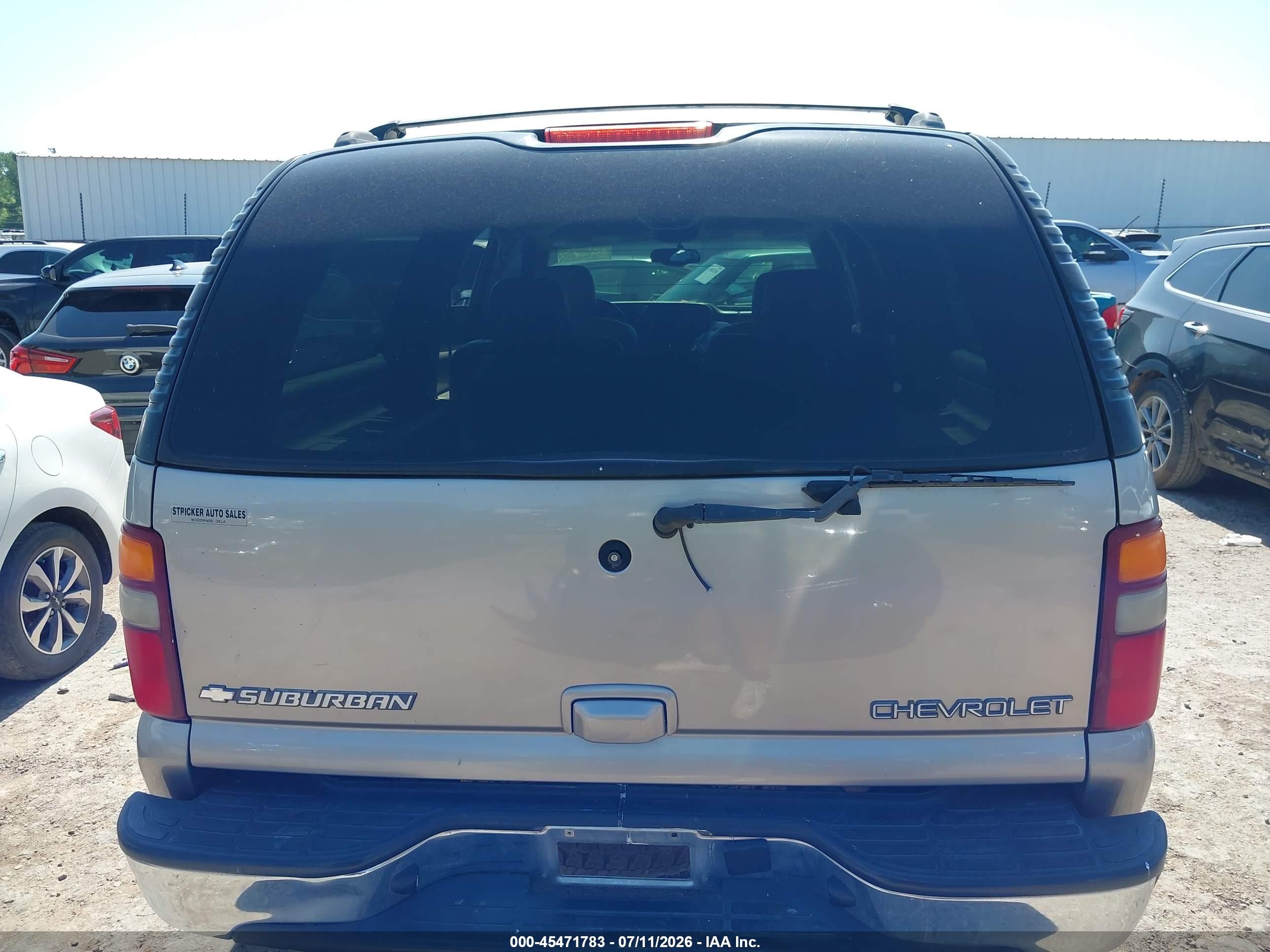 2003 Chevrolet Suburban 1500 Lt Gray vin: 3GNFK16Z63G119890