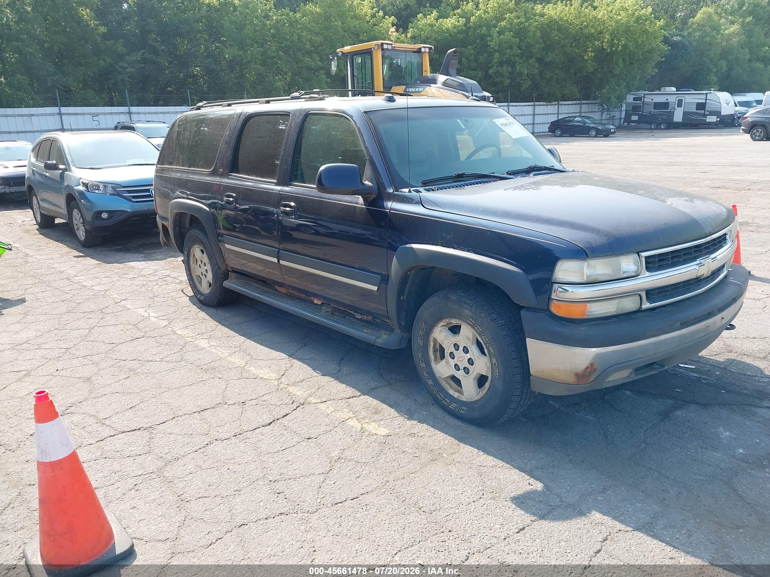 2005 Chevrolet Suburban 1500 Lt Blue vin: 3GNFK16Z75G228345