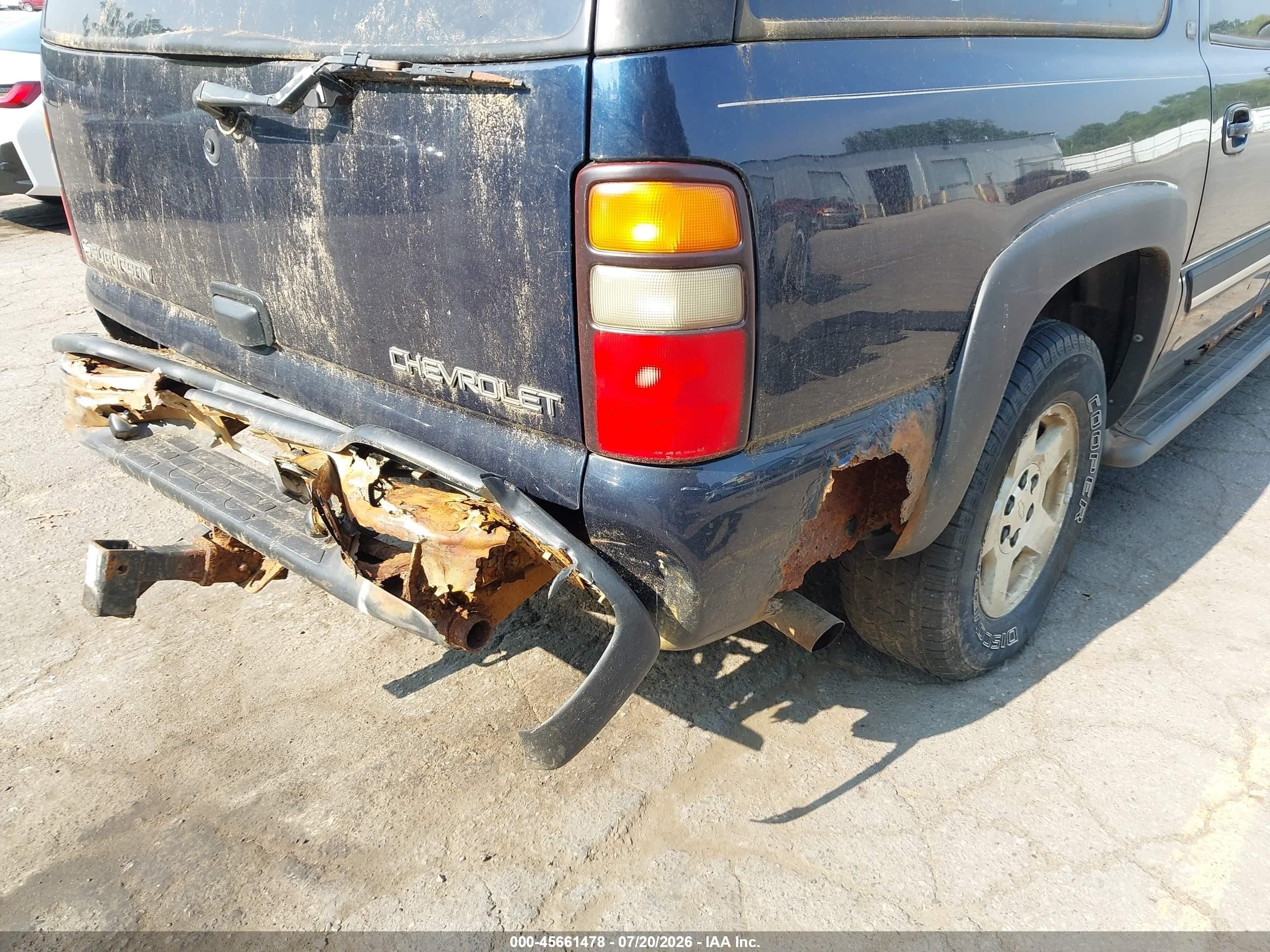 2005 Chevrolet Suburban 1500 Lt Blue vin: 3GNFK16Z75G228345