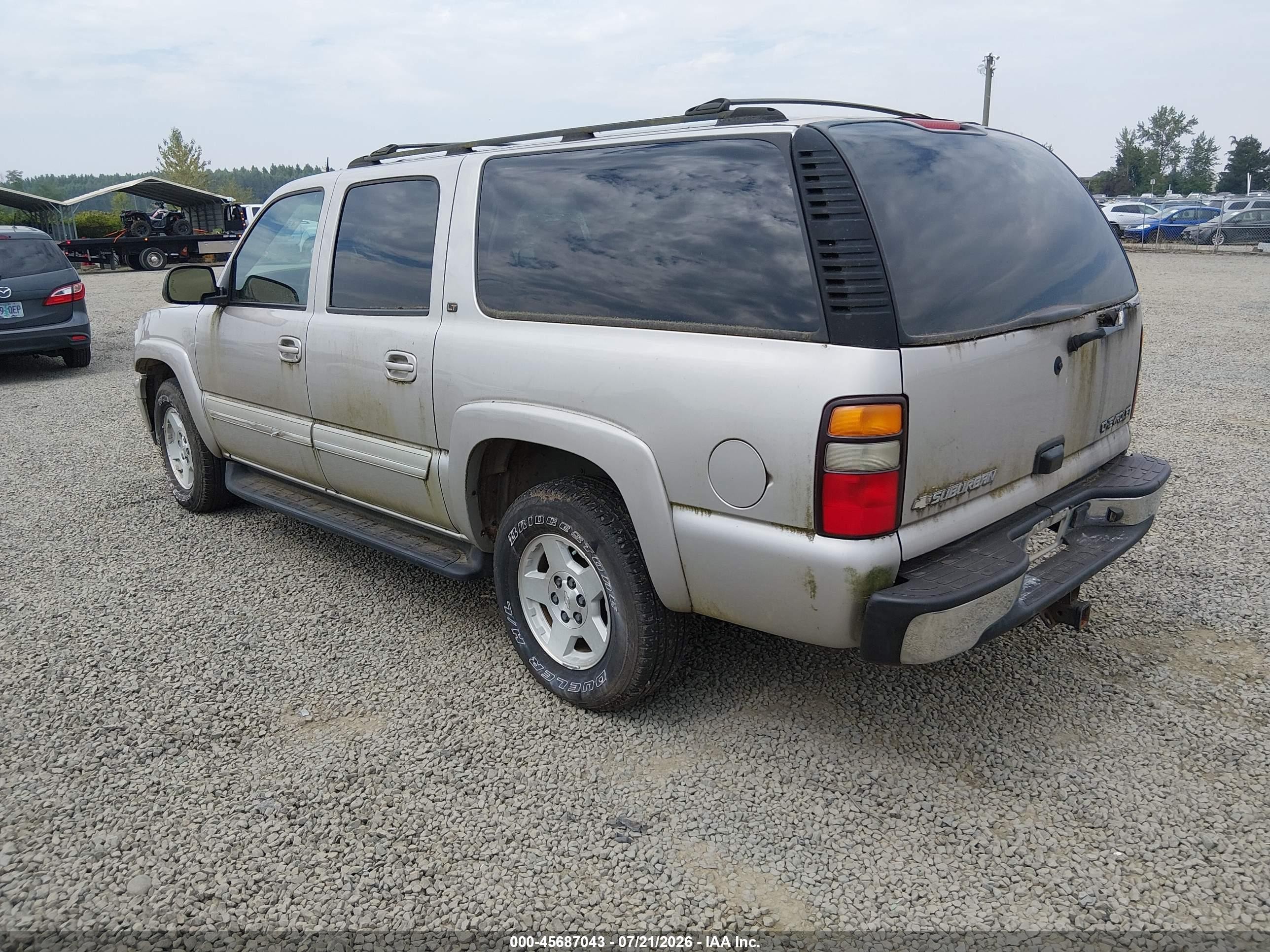 2004 Chevrolet Suburban 1500 Lt Silver vin: 3GNFK16Z84G281232