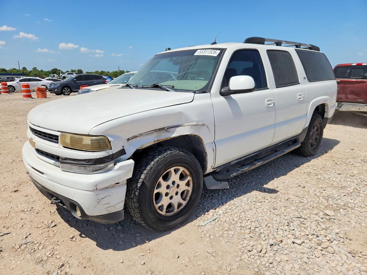 2005 Chevrolet Suburban K1500 White vin: 3GNFK16Z85G210680
