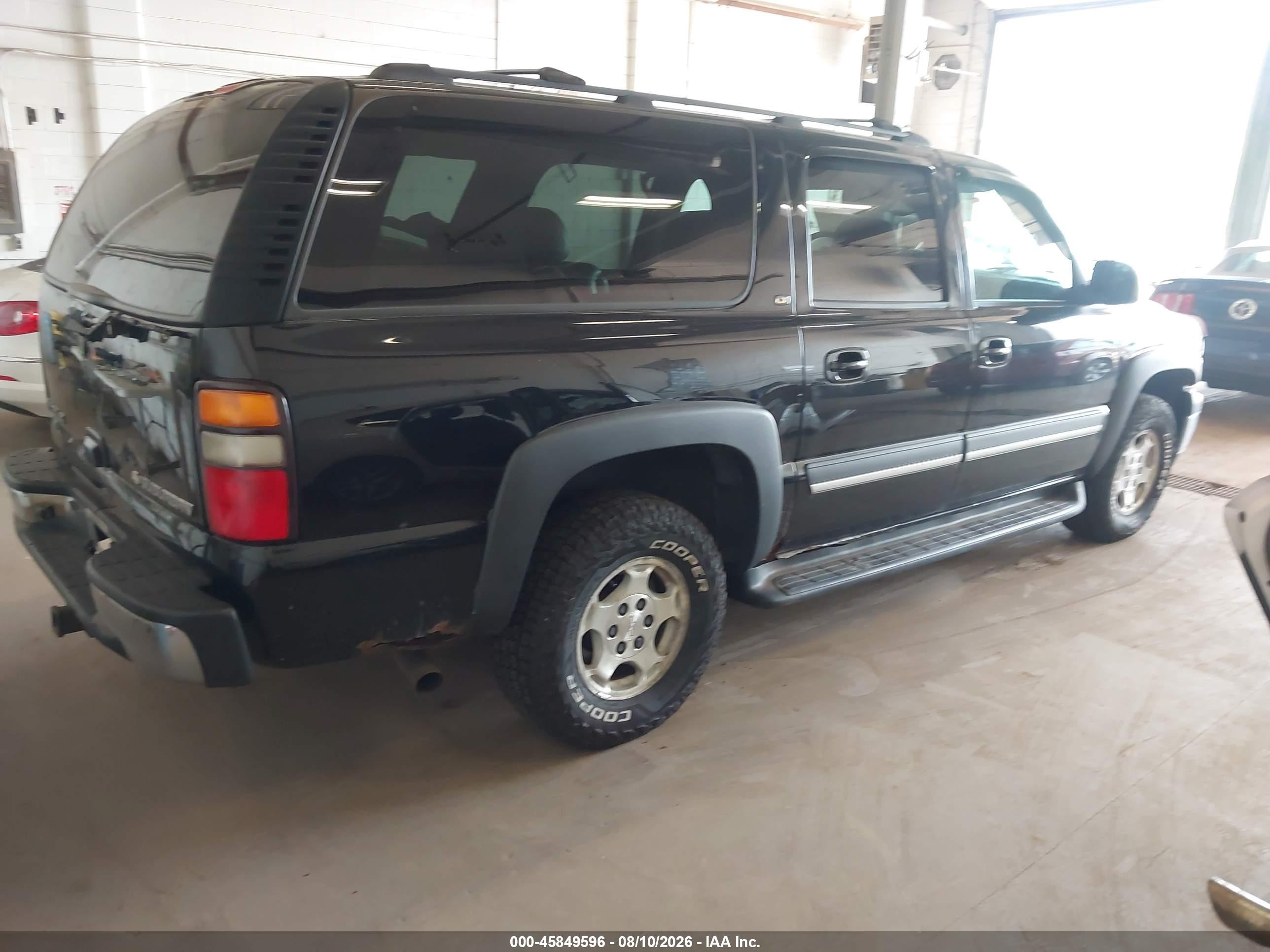 2004 Chevrolet Suburban 1500 Lt Black vin: 3GNFK16Z94G297102