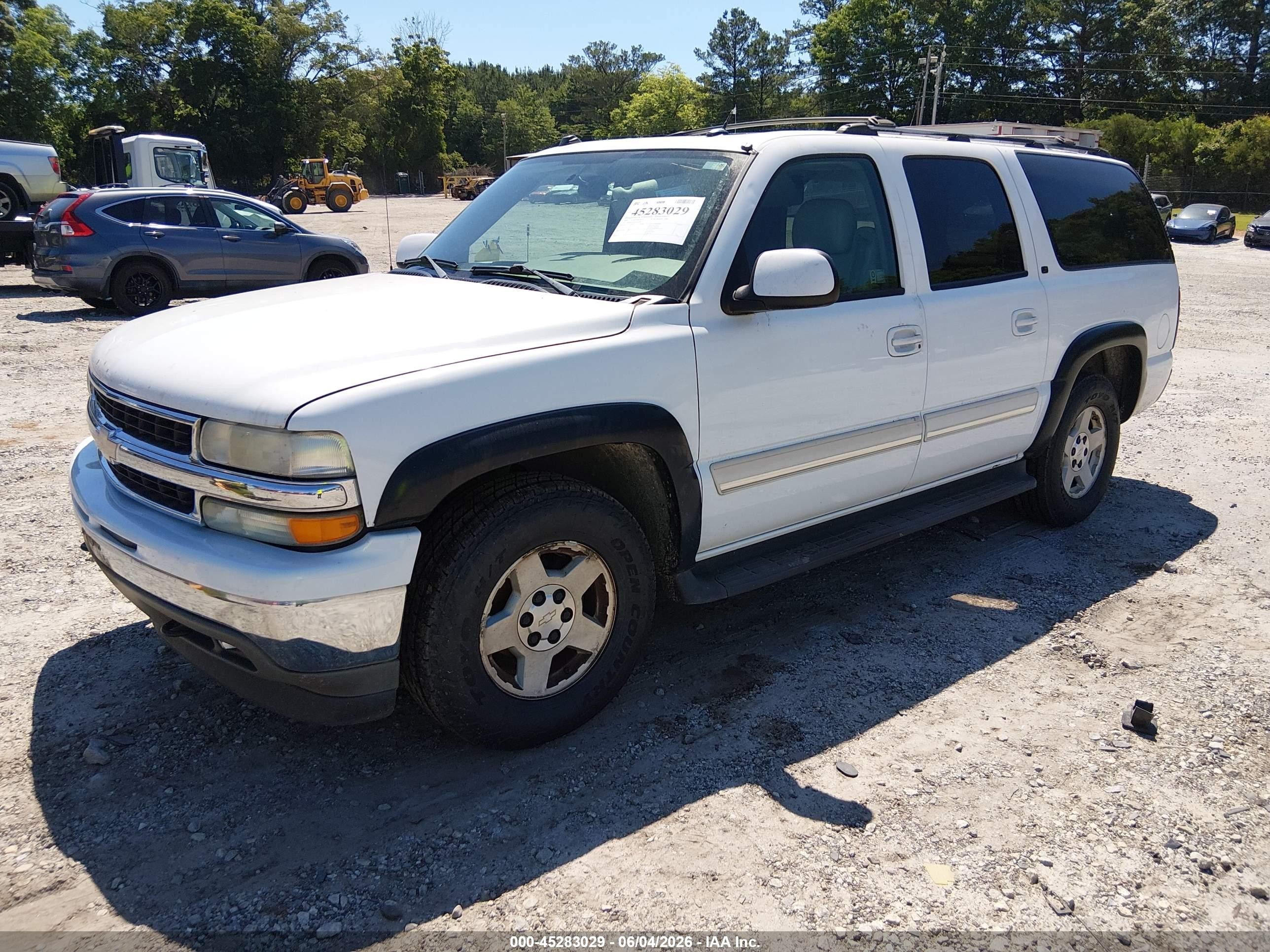 2005 Chevrolet Suburban 1500 Lt White vin: 3GNFK16ZX5G236410