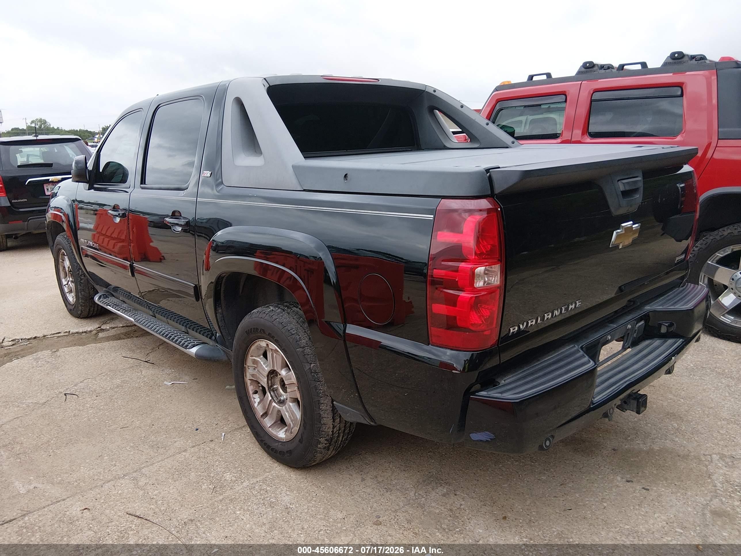 2009 Chevrolet Avalanche 1500 Lt2 Black vin: 3GNFK22049G285184
