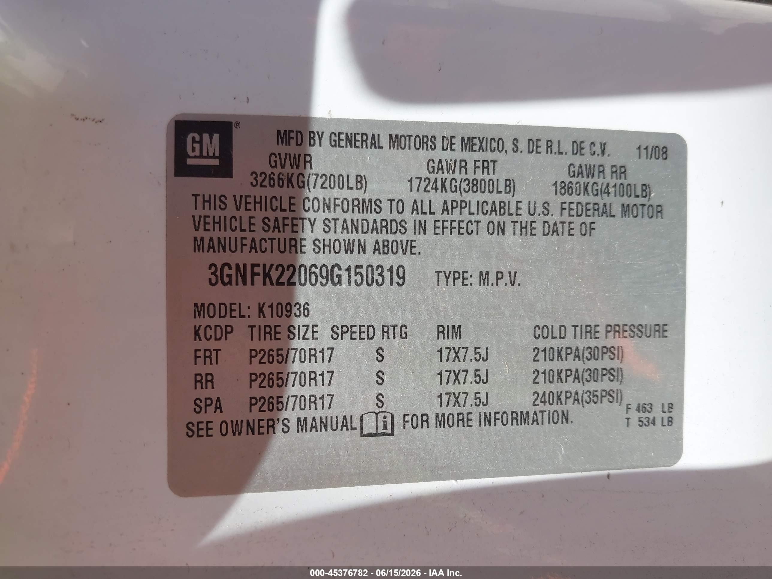 2009 Chevrolet Avalanche 1500 Lt2 White vin: 3GNFK22069G150319