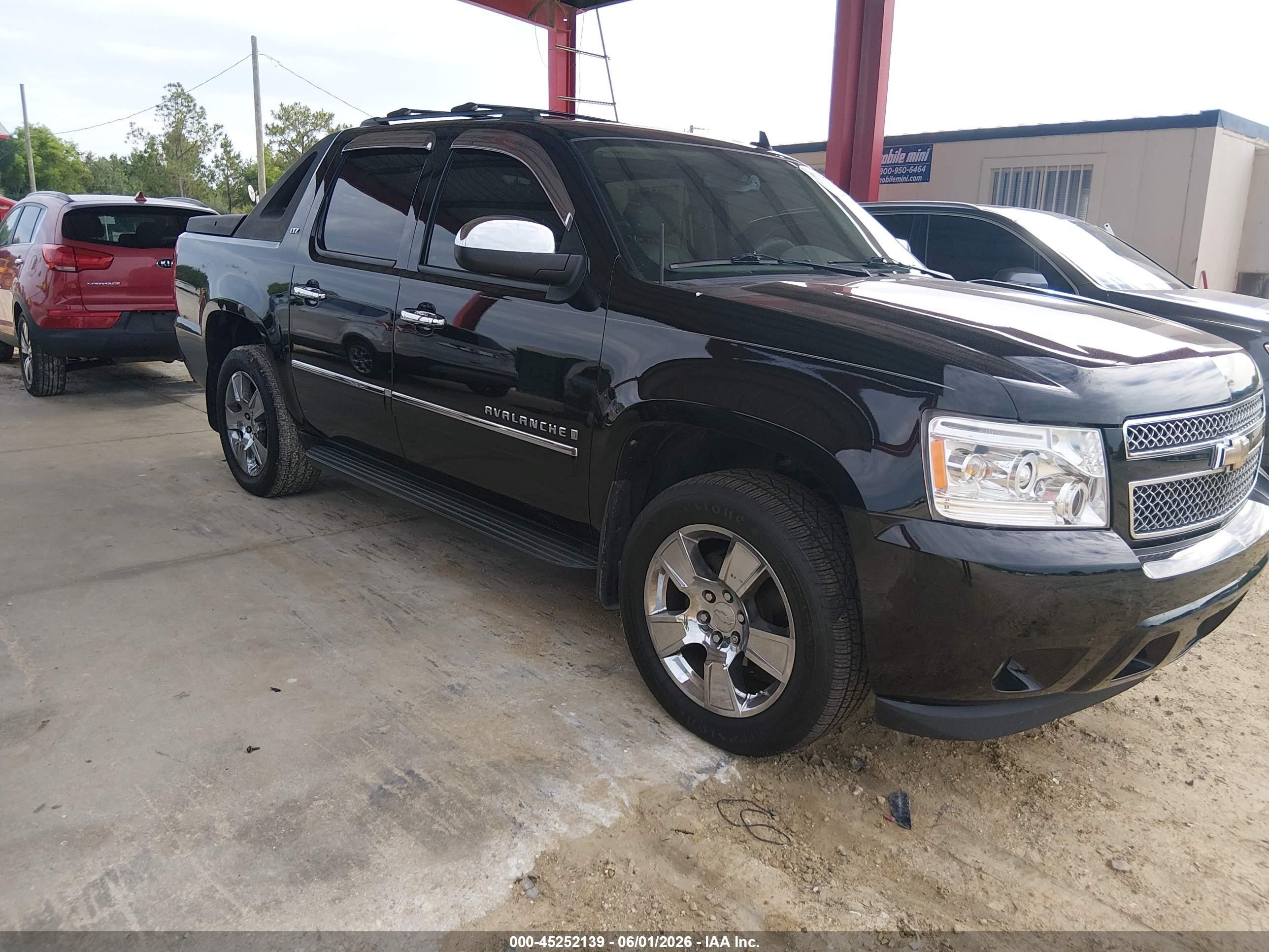 2009 Chevrolet Avalanche 1500 Ltz Black vin: 3GNFK32019G220136