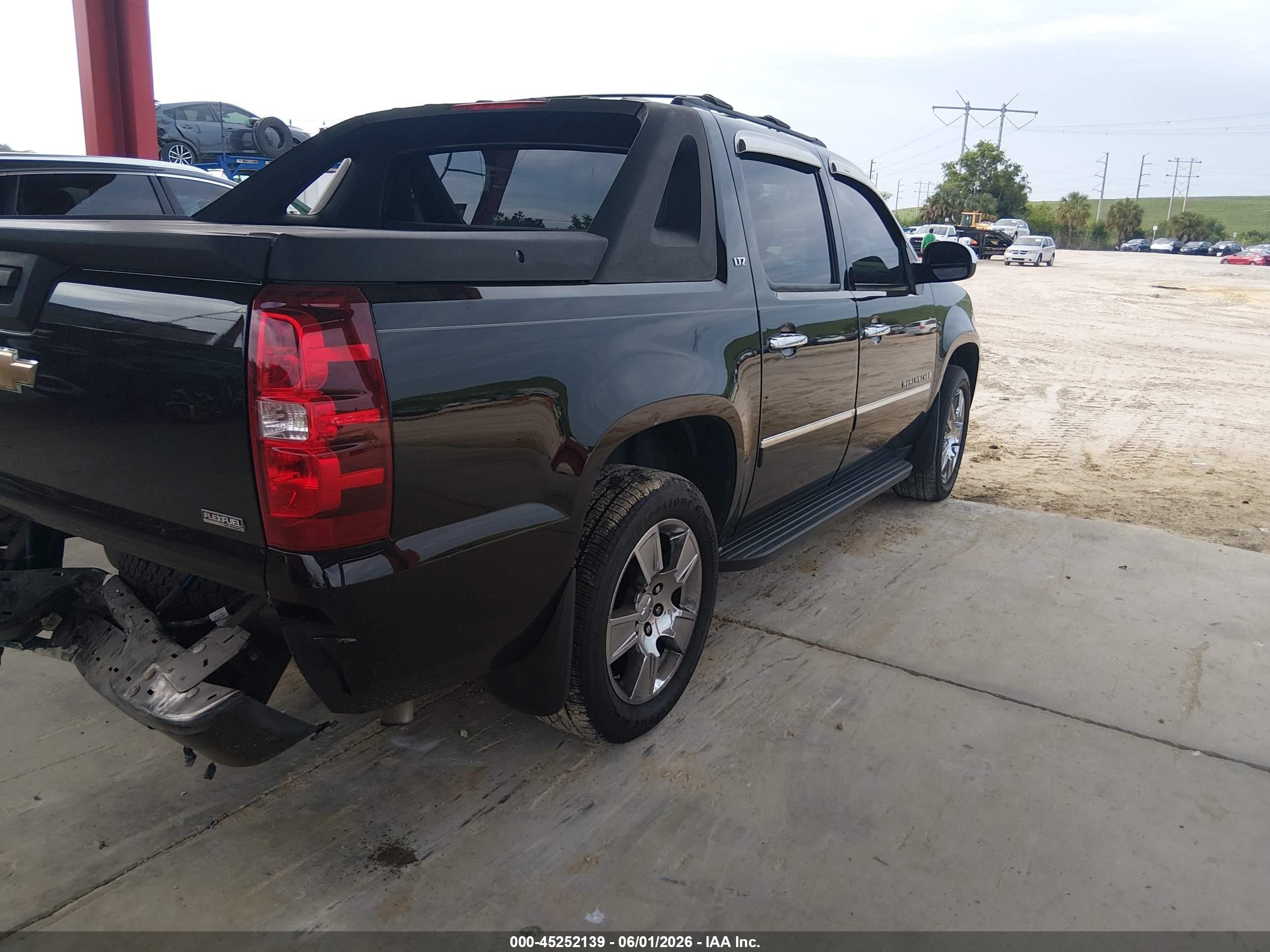 2009 Chevrolet Avalanche 1500 Ltz Black vin: 3GNFK32019G220136