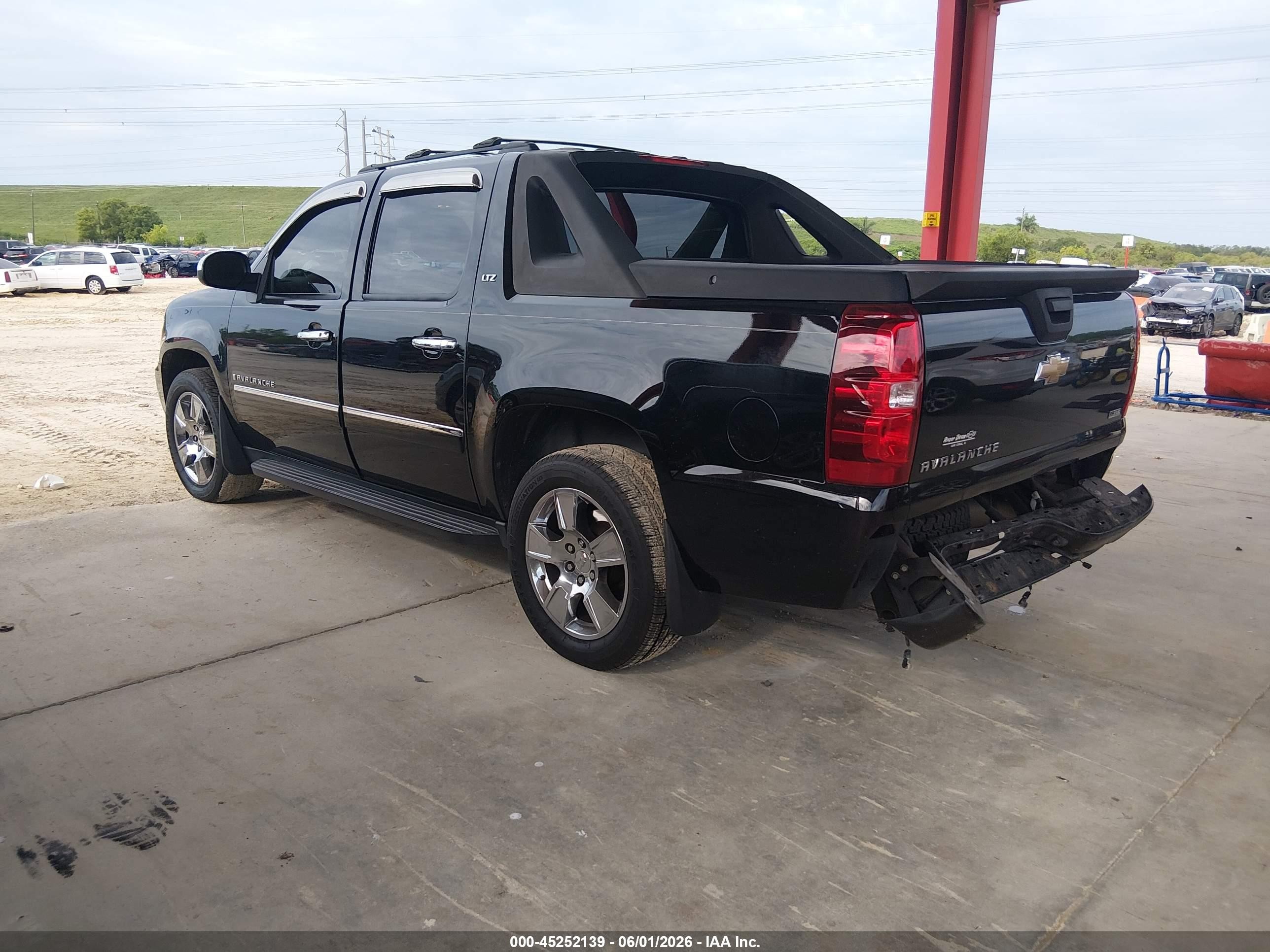 2009 Chevrolet Avalanche 1500 Ltz Black vin: 3GNFK32019G220136