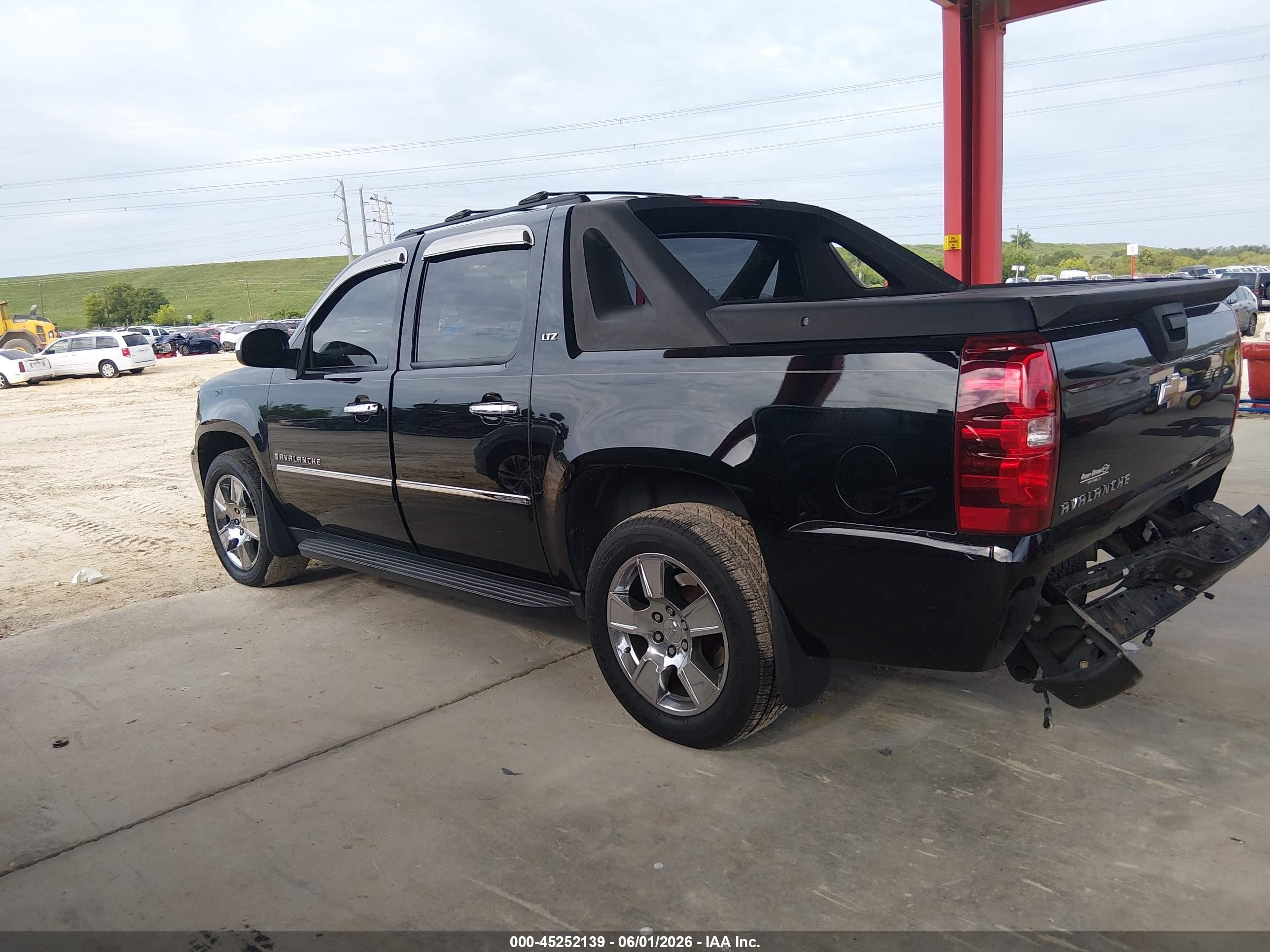 2009 Chevrolet Avalanche 1500 Ltz Black vin: 3GNFK32019G220136