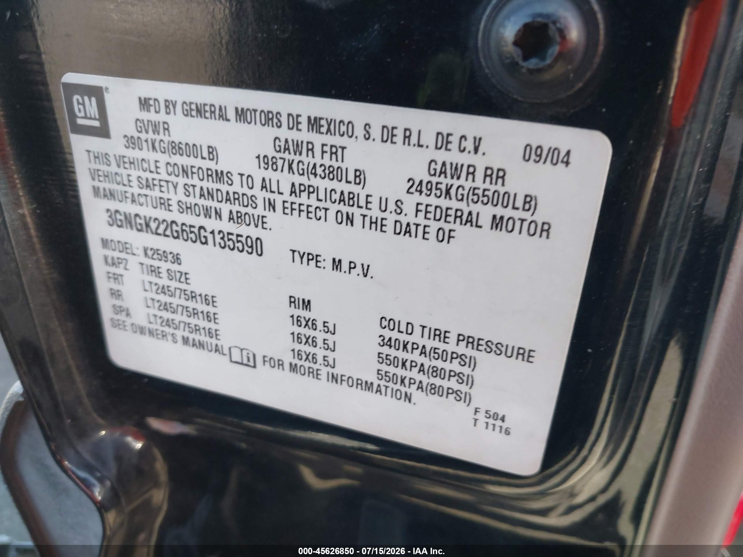 2005 Chevrolet Avalanche 2500 Lt Черный vin: 3GNGK22G65G135590