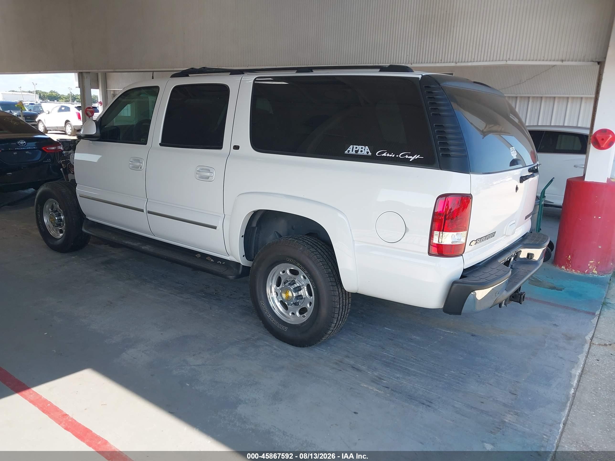 2003 Chevrolet Suburban 2500 Lt White vin: 3GNGK26G13G222367