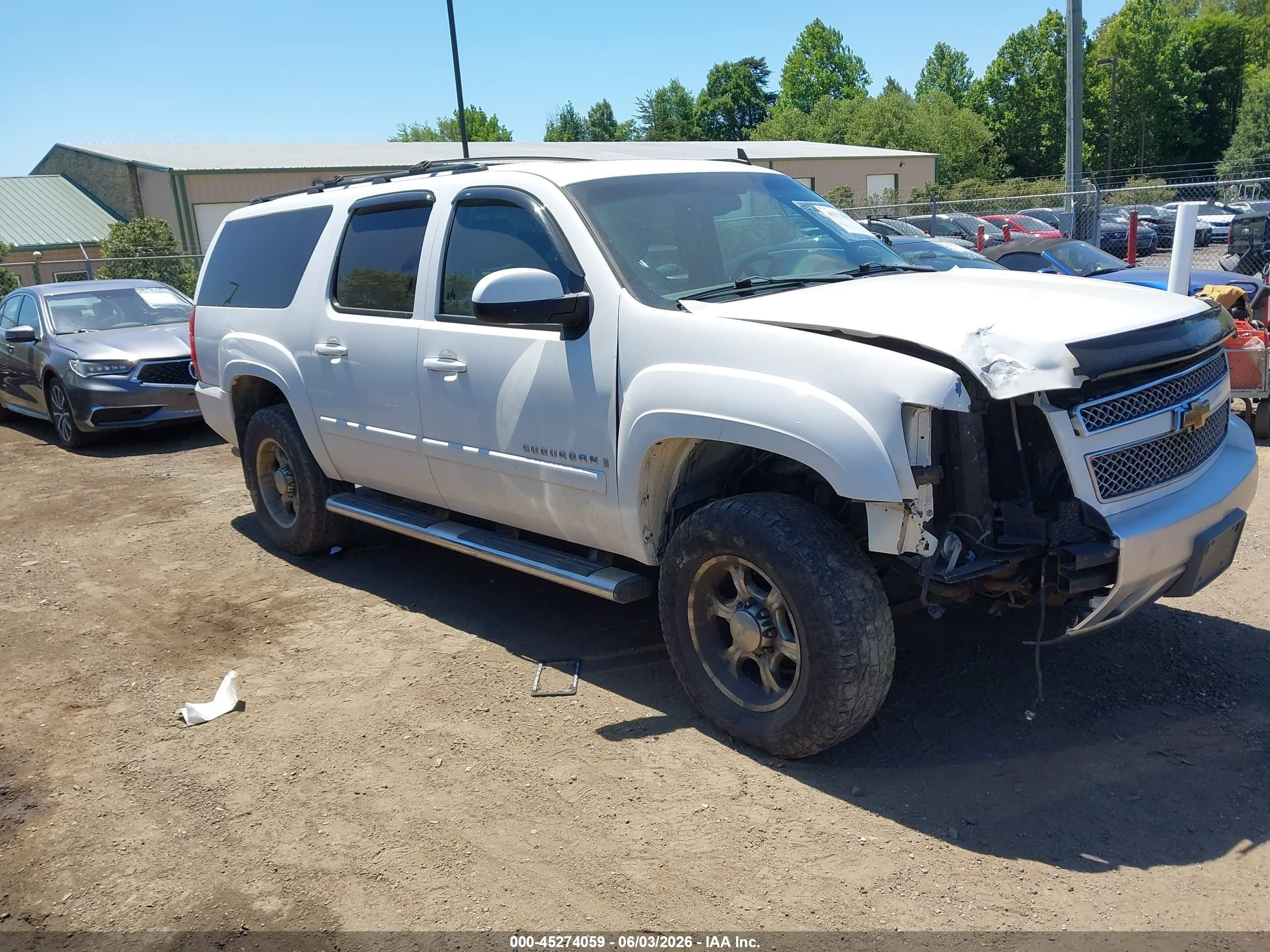 2007 Chevrolet Suburban 2500 Lt White vin: 3GNGK26K17G262149