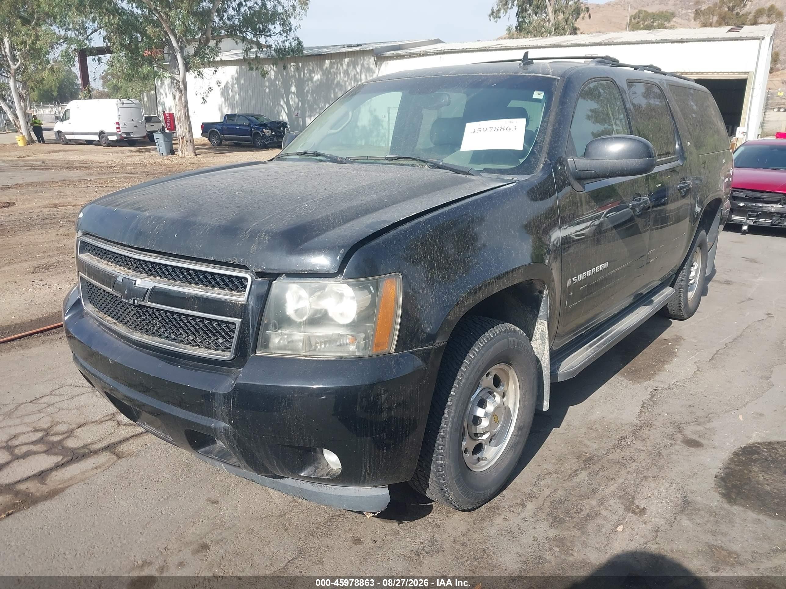 2007 Chevrolet Suburban 2500 Lt Black vin: 3GNGK26K47G290219