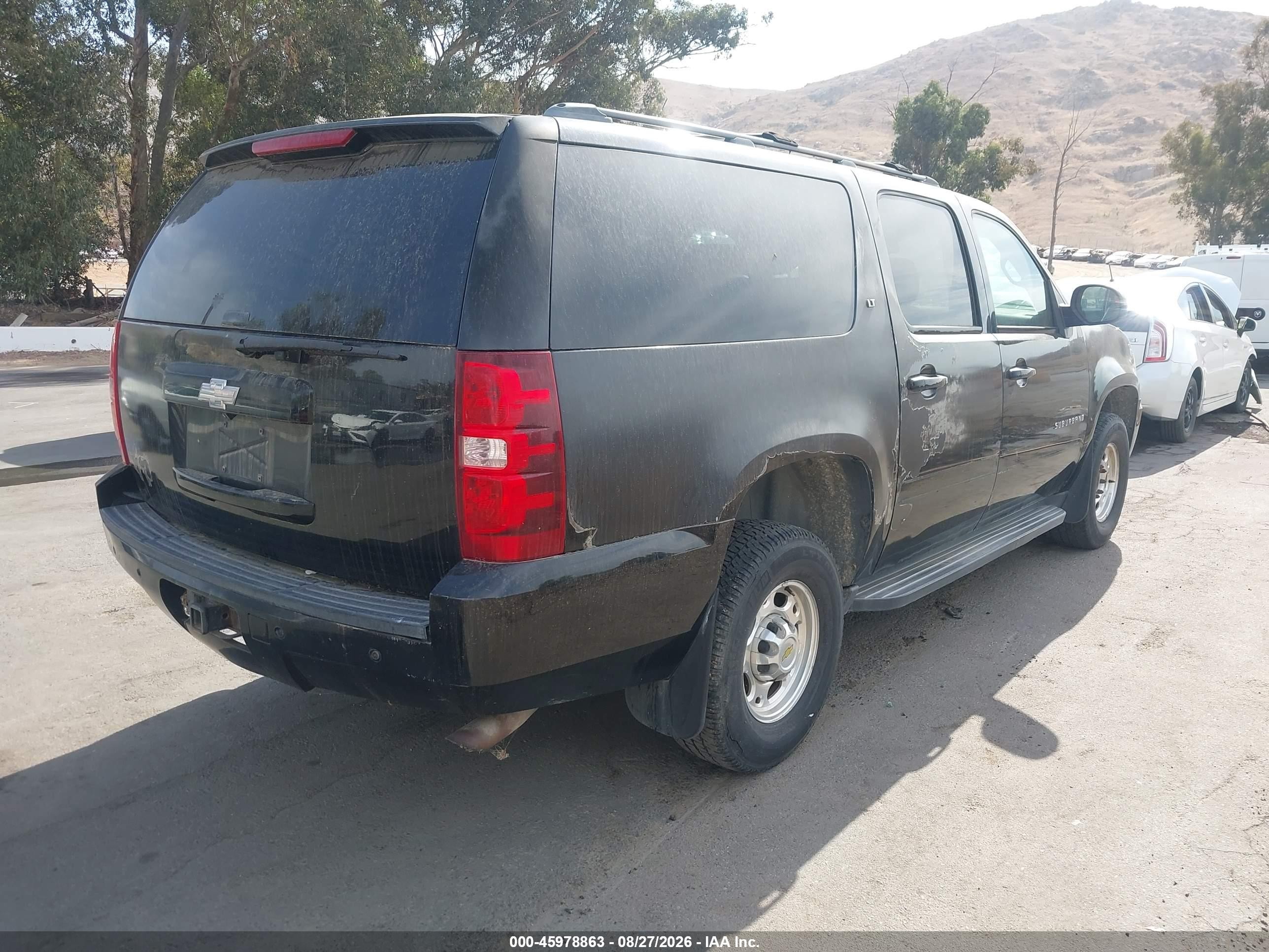 2007 Chevrolet Suburban 2500 Lt Black vin: 3GNGK26K47G290219