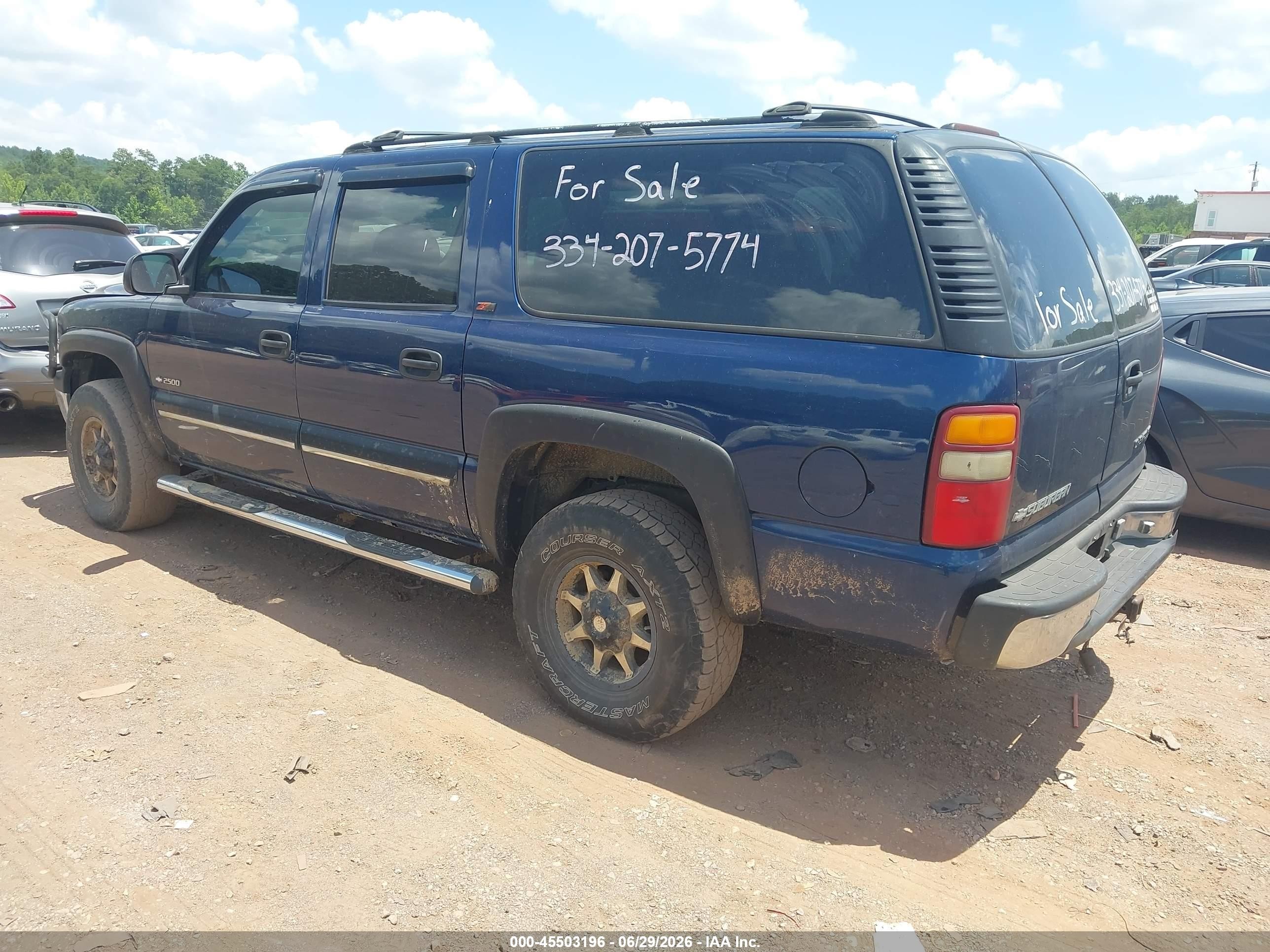 2000 Chevrolet Suburban 2500 Ls Blue vin: 3GNGK26U7YG184835