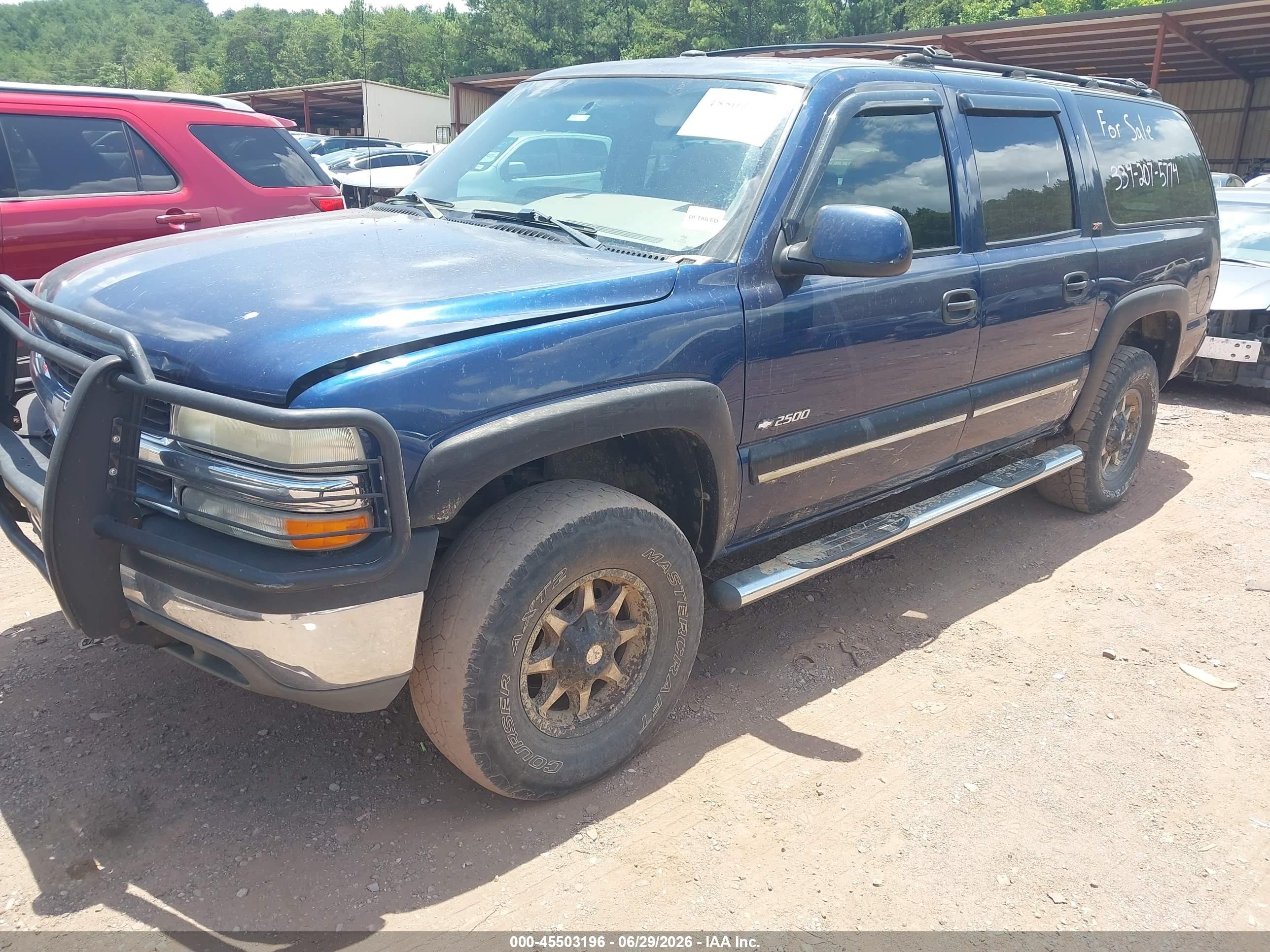 2000 Chevrolet Suburban 2500 Ls Blue vin: 3GNGK26U7YG184835
