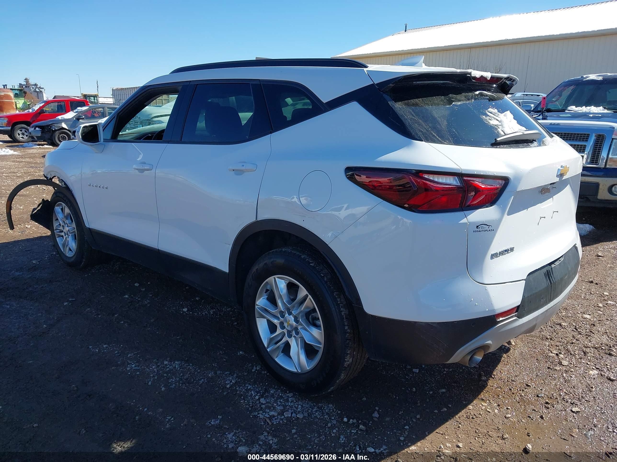 2020 Chevrolet Blazer Fwd 1lt White vin: 3GNKBBRA0LS692324