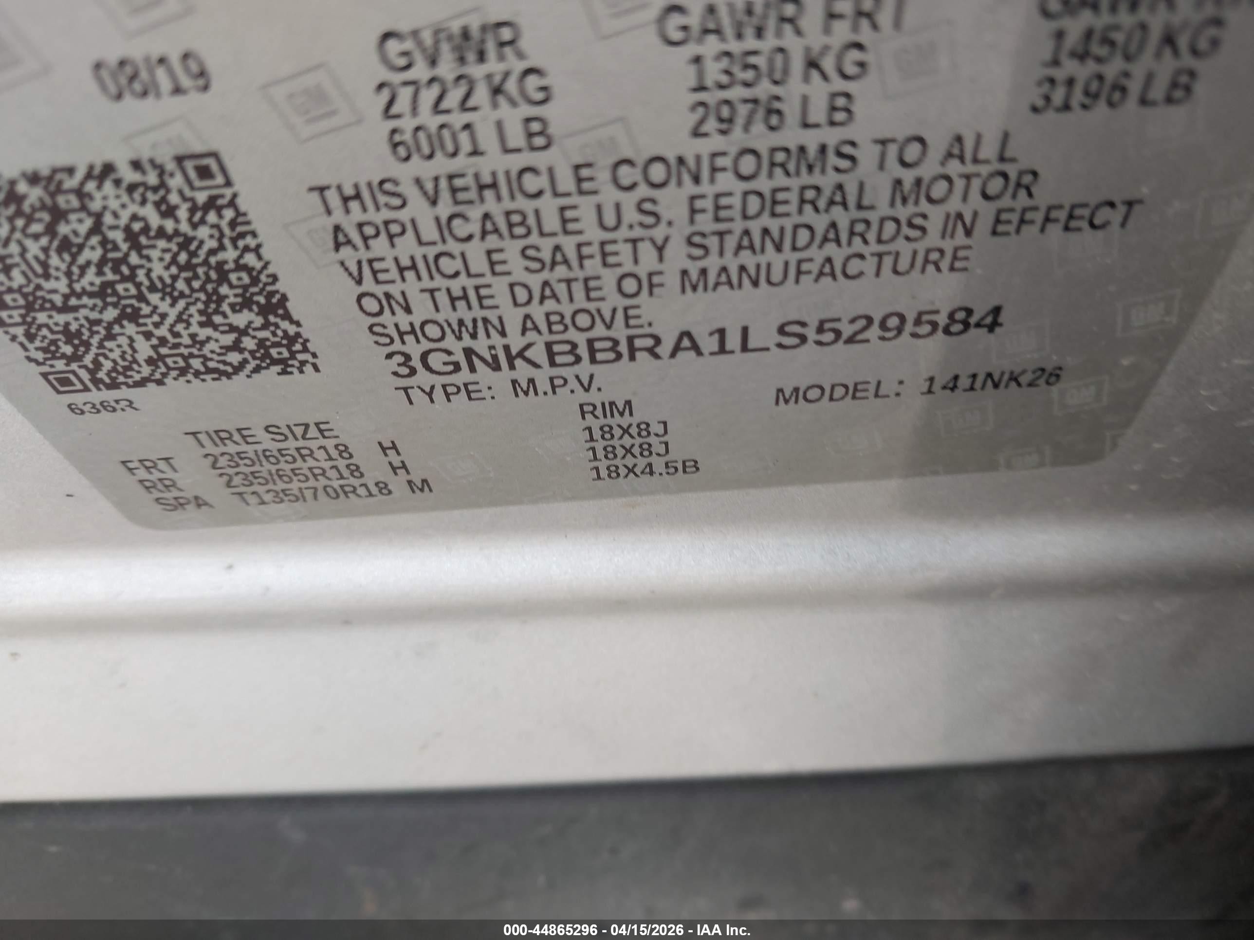 2020 Chevrolet Blazer Fwd 1lt Silver vin: 3GNKBBRA1LS529584