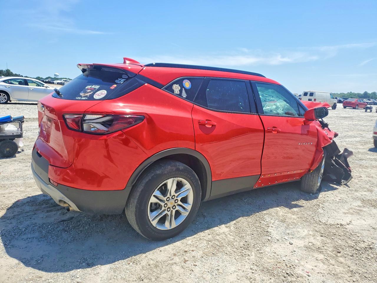 2021 Chevrolet Blazer 1lt Red vin: 3GNKBBRA3MS557842