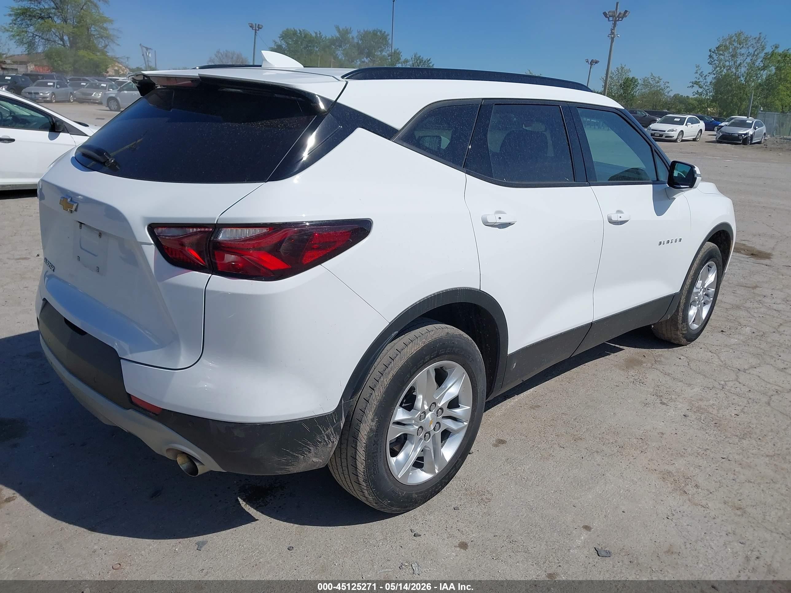 2022 Chevrolet Blazer Fwd 2lt White vin: 3GNKBCR42NS208284