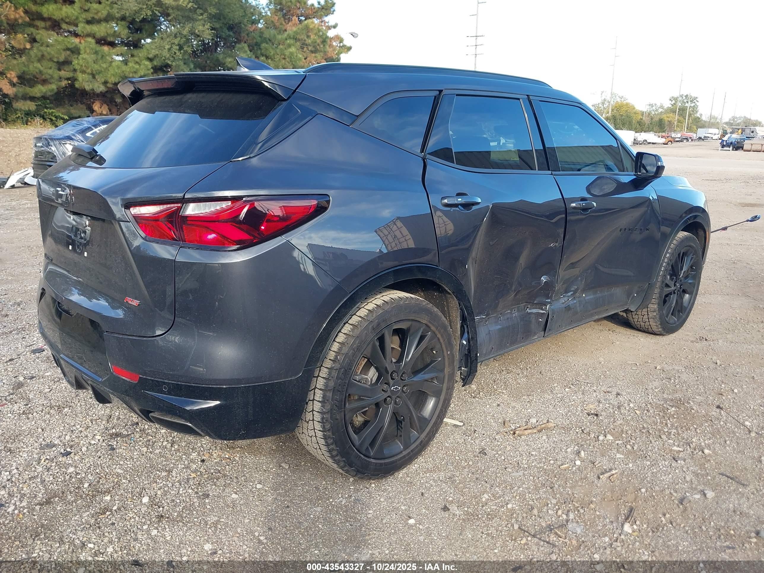 2021 Chevrolet Blazer Fwd Rs Серый vin: 3GNKBERS3MS532451