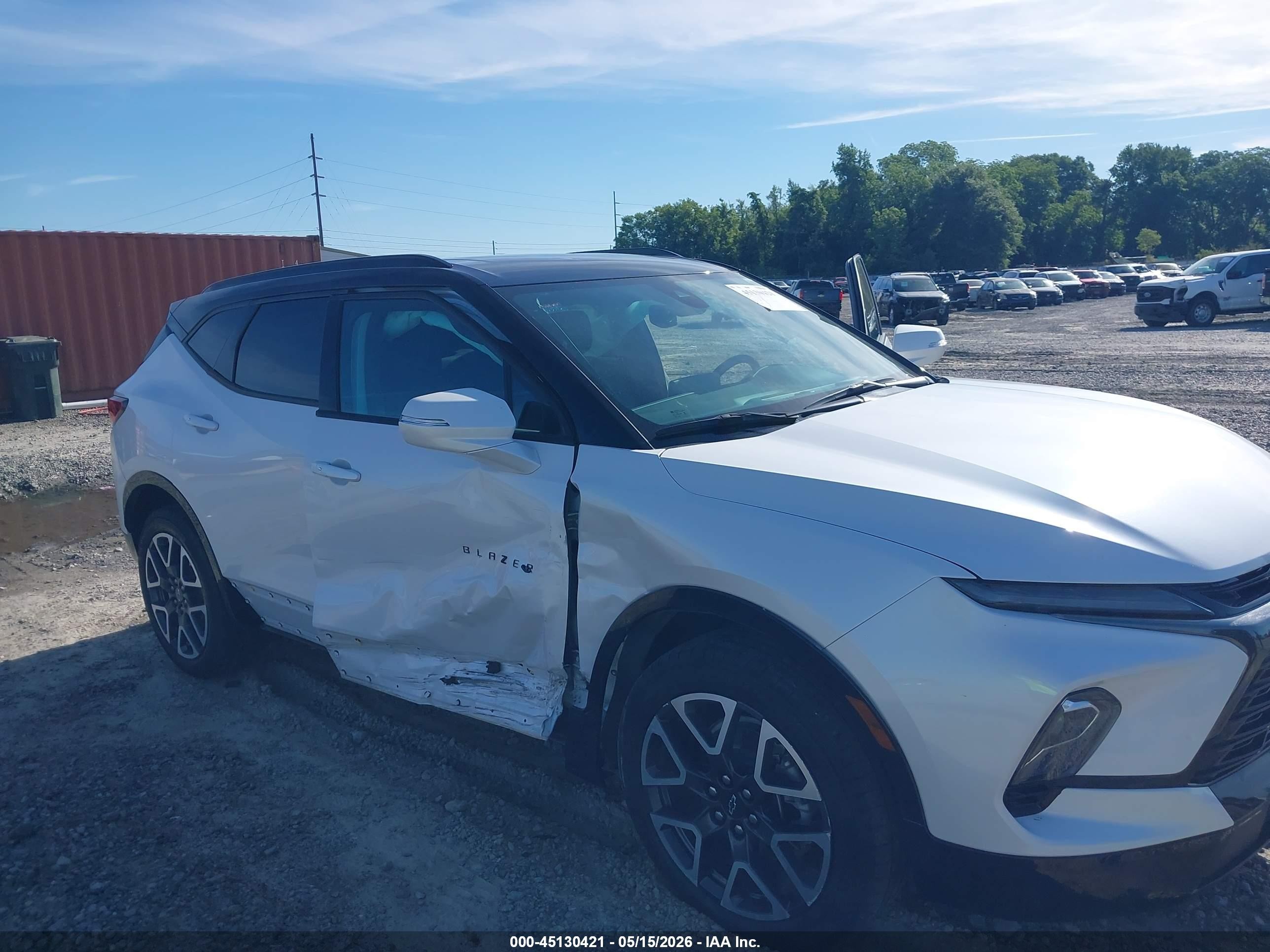 2023 Chevrolet Blazer Fwd Rs White vin: 3GNKBERSXPS233558